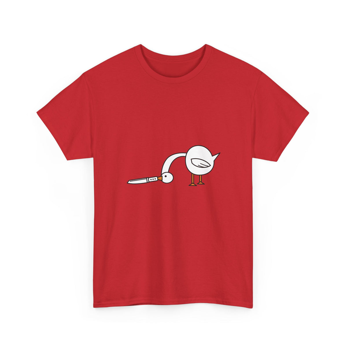 Goose With A Knife Tee – Funny Absurd Animal Meme T-Shirt
