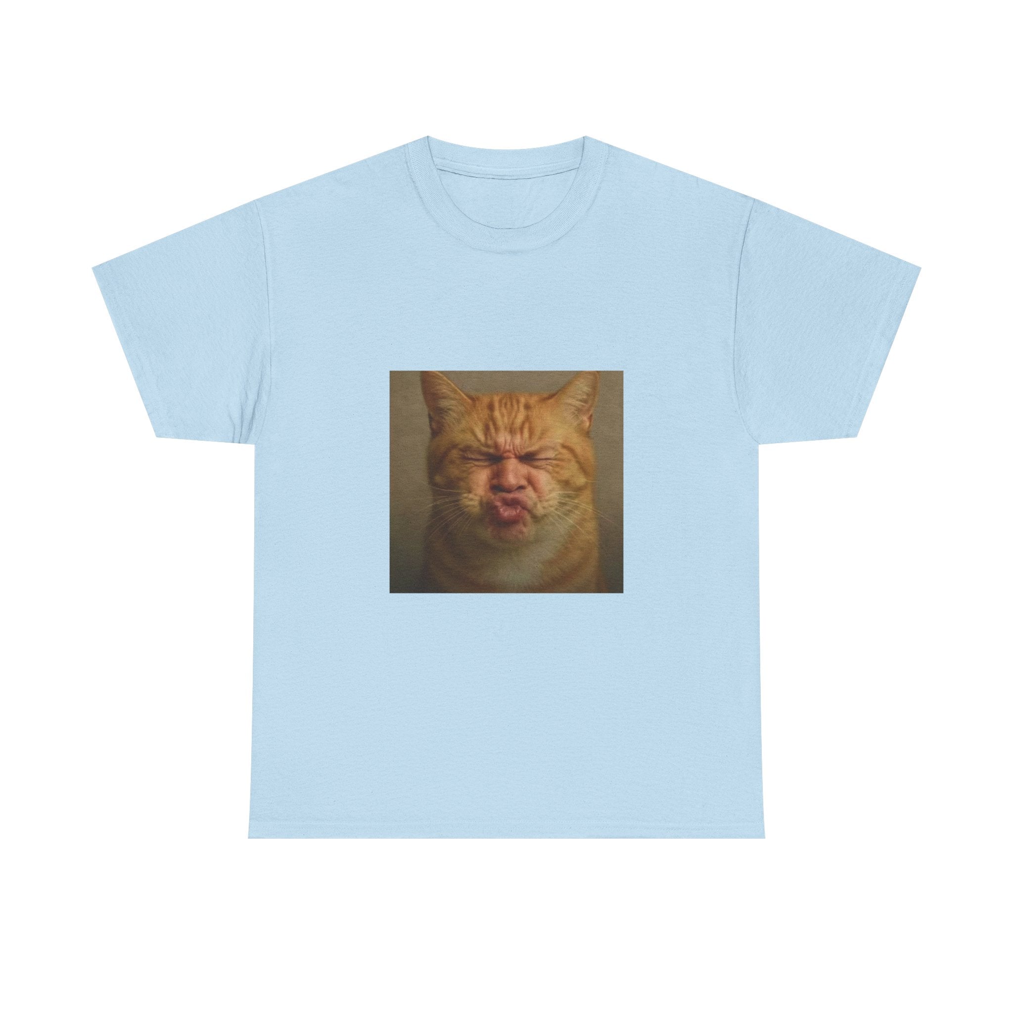 Pursed Lips Cat T-Shirt - Funny Cat Meme Tee