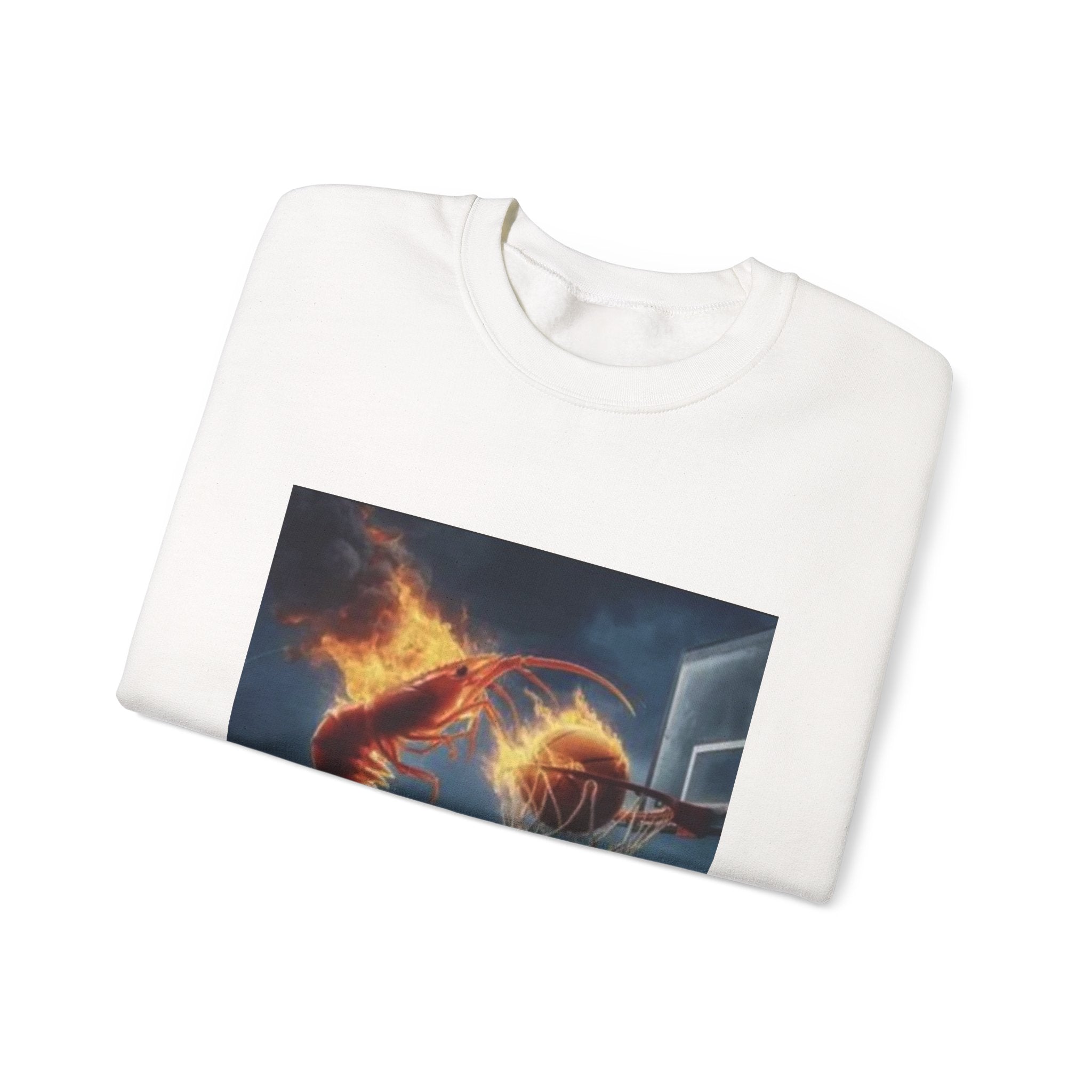 Shrimp Dunking On Shark Sweatshirt– Funny Meme Sweatshirt