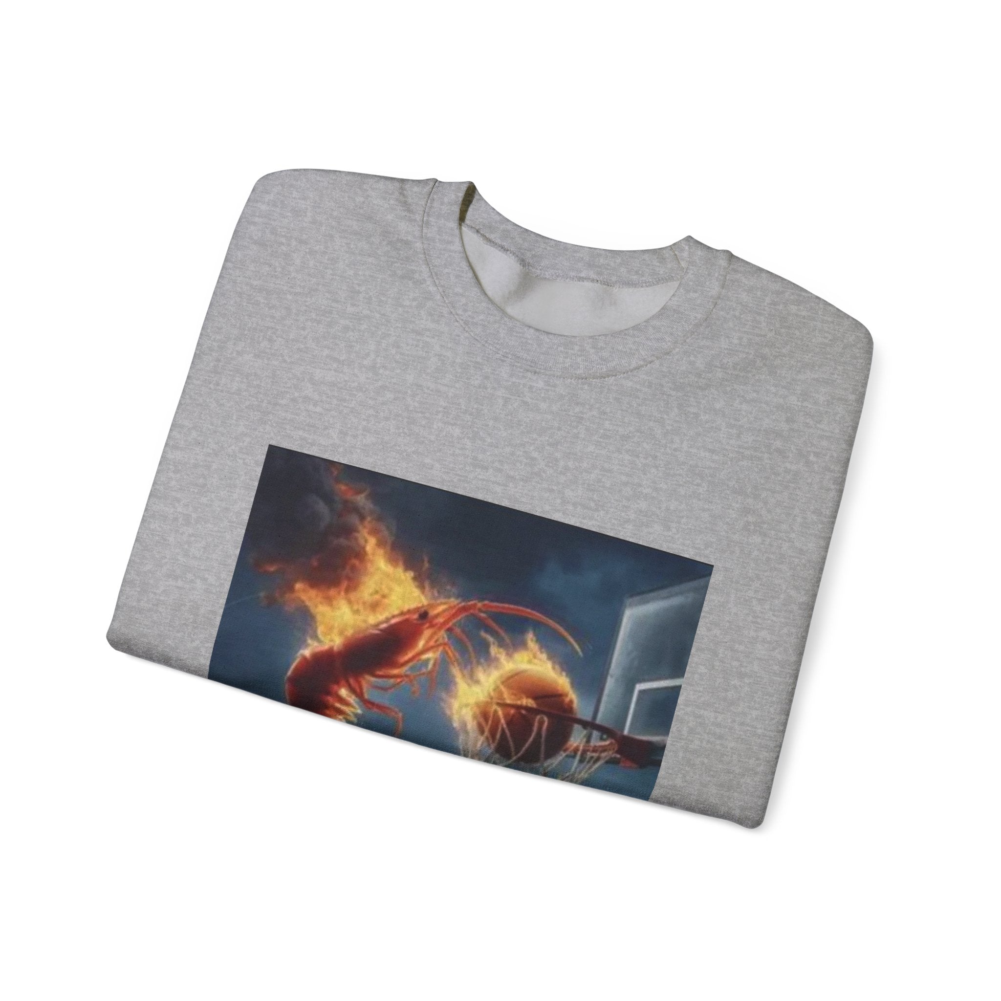 Shrimp Dunking On Shark Sweatshirt– Funny Meme Sweatshirt
