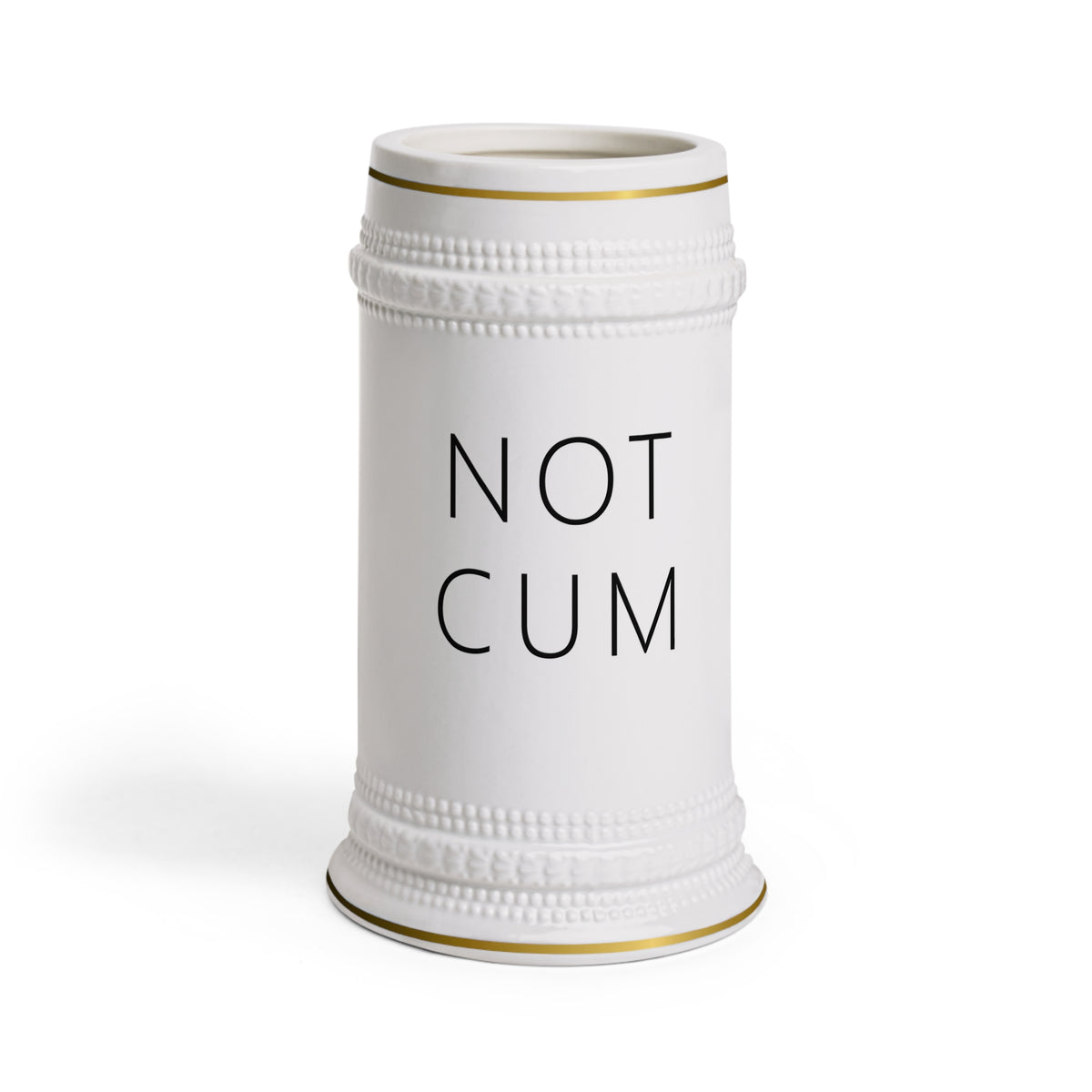 NOT CUM Beer Stein (22oz) – Funny Adult Gag Gift Beer Mug