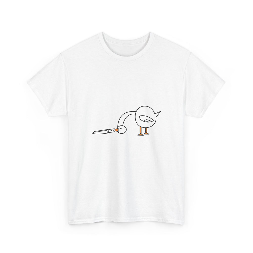 Goose With A Knife Tee – Funny Absurd Animal Meme T-Shirt