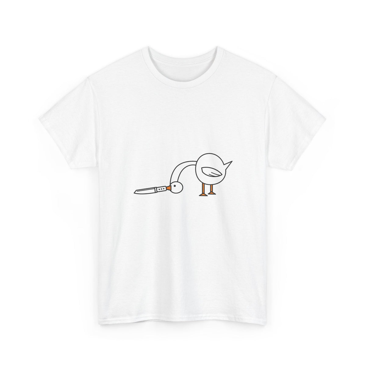 Goose With A Knife Tee – Funny Absurd Animal Meme T-Shirt