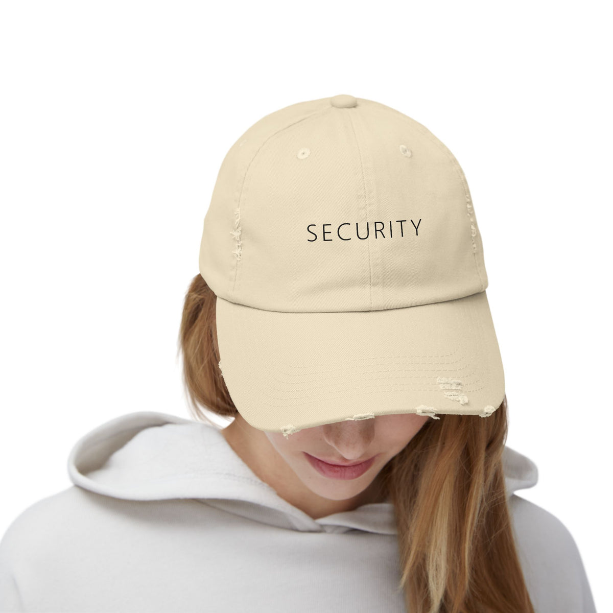 Security Hat – Funny Deadpan Gag Gift Distressed Dad Hat
