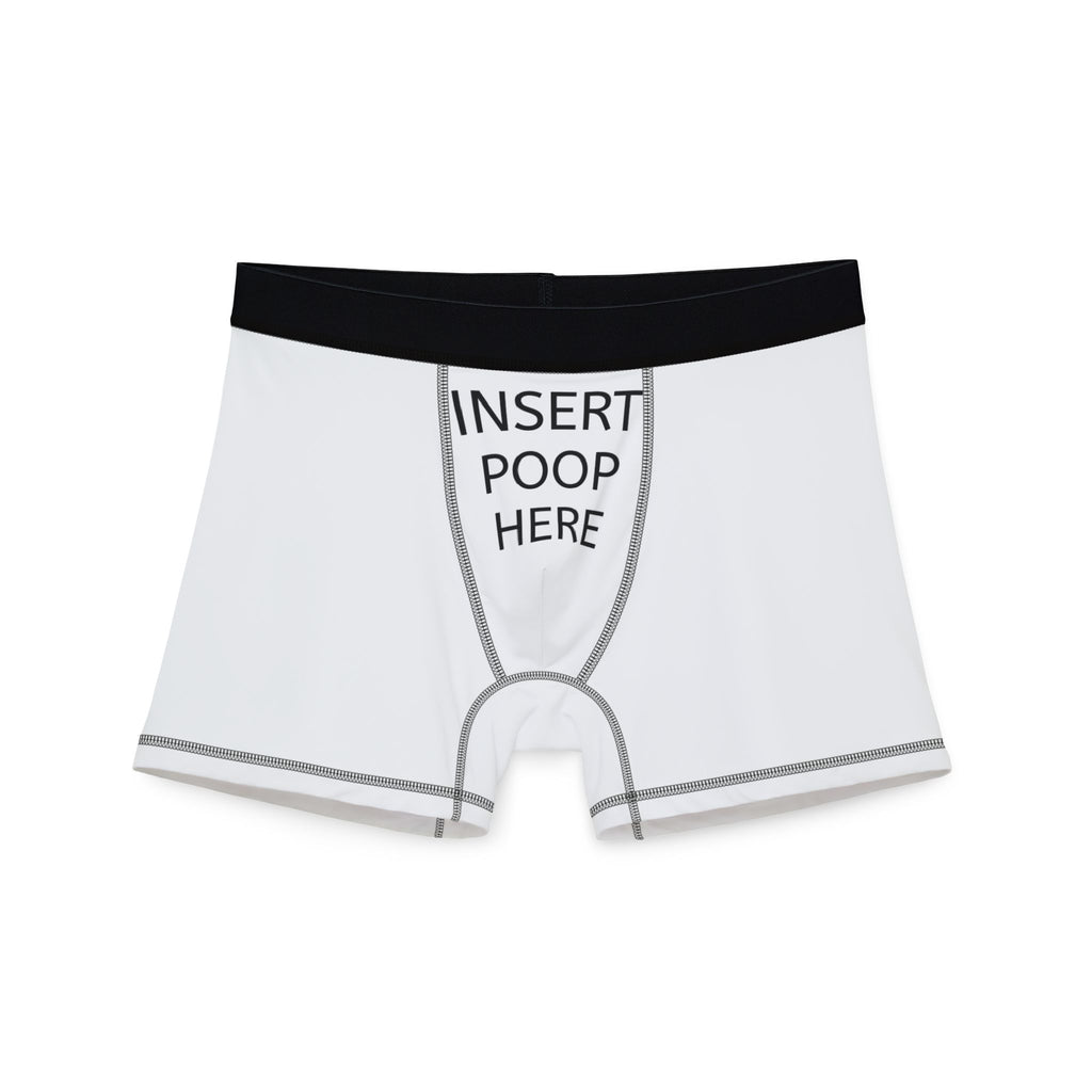 Insert Poop Here Funny Novelty Boxers - Comfortable Antimicrobial Underwear for Men