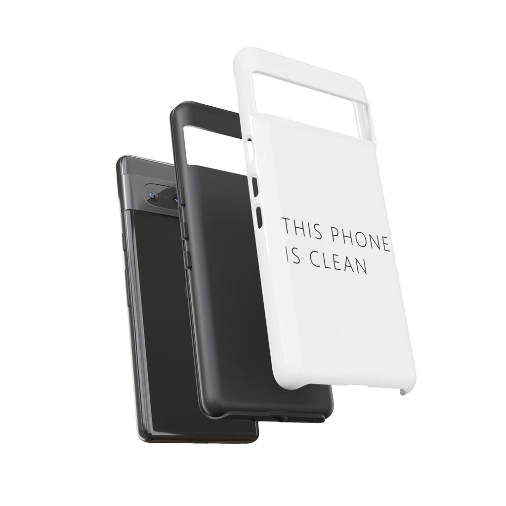 This Phone Is Clean Phone Case – Funny Deadpan Gag Gift Phone Case