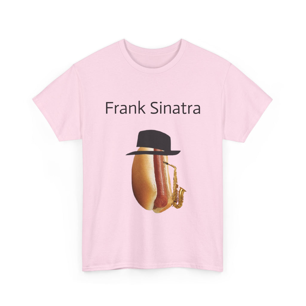 Frank Sinatra Parody T-Shirt - Funny Hotdog Saxophone Music Tee for Fans