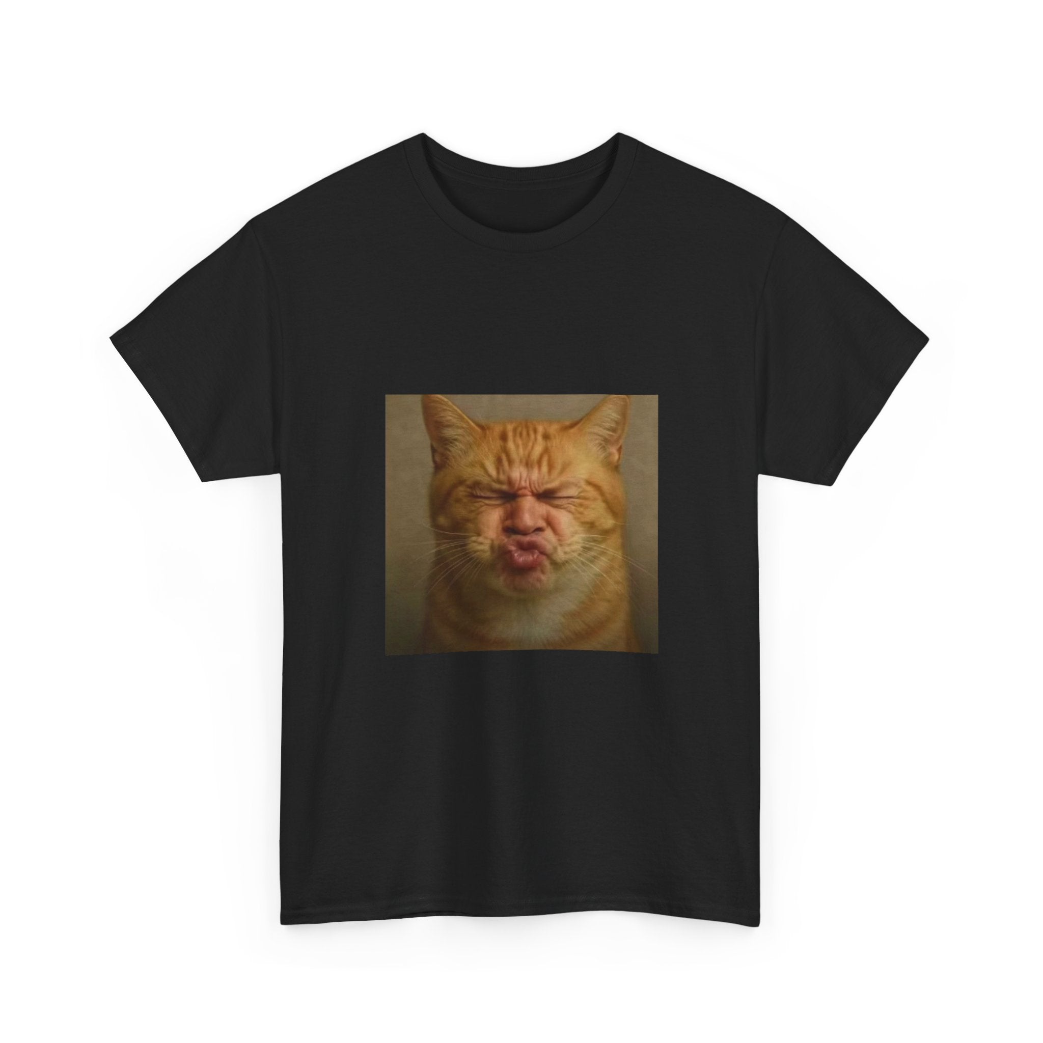 Pursed Lips Cat T-Shirt - Funny Cat Meme Tee