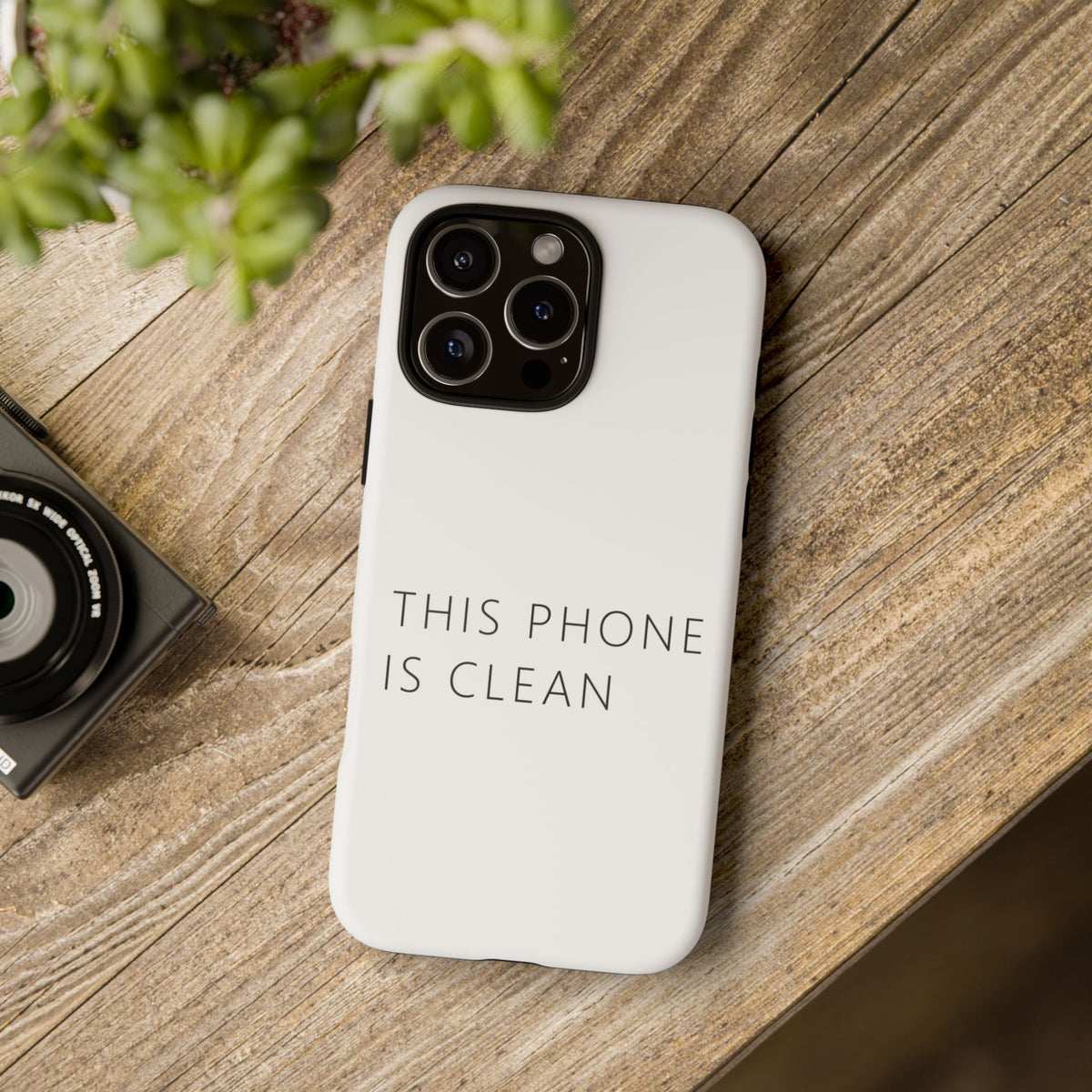 This Phone Is Clean Phone Case – Funny Deadpan Gag Gift Phone Case