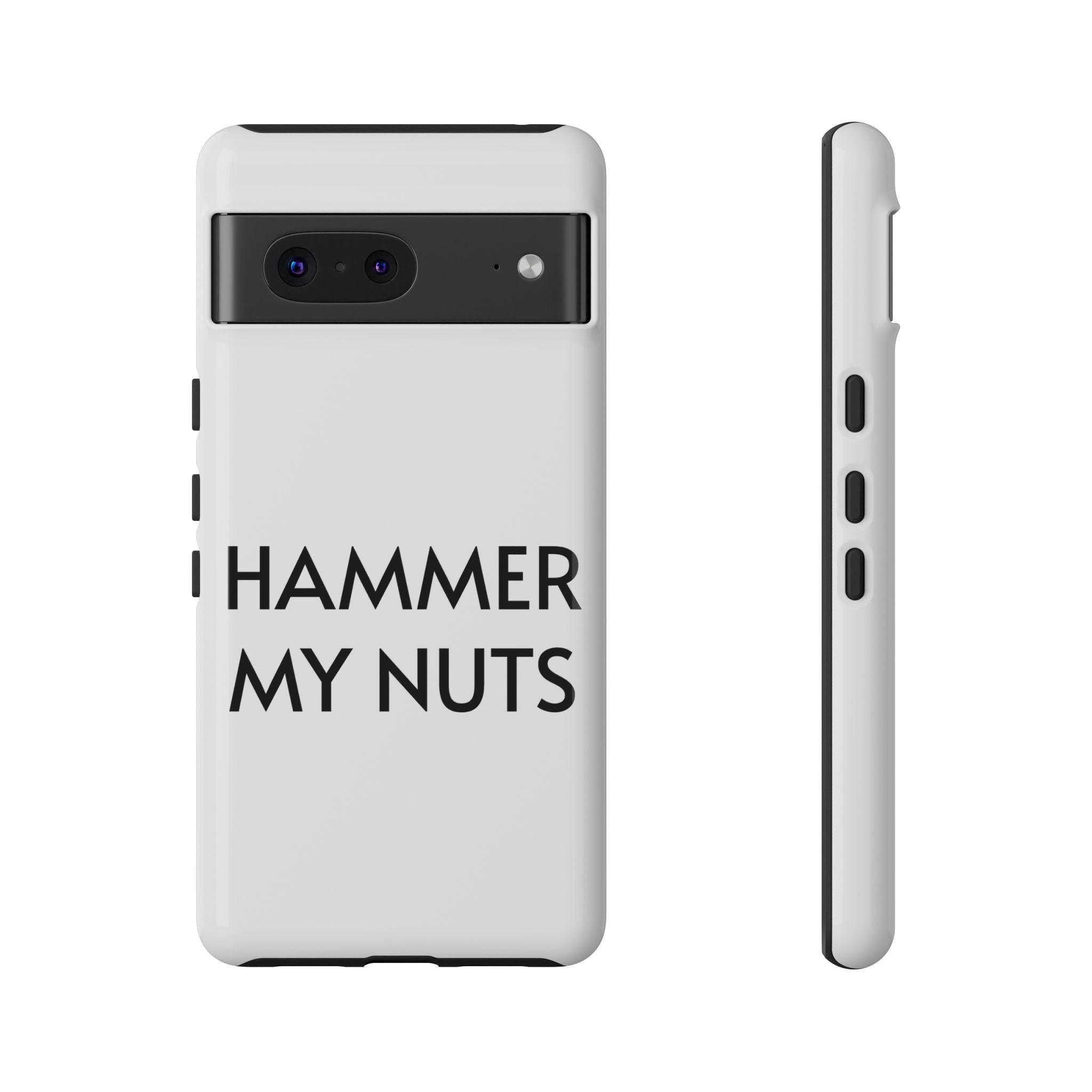 Hammer My Nuts Shock-Proof Phone Case – Funny Meme Protective Cover