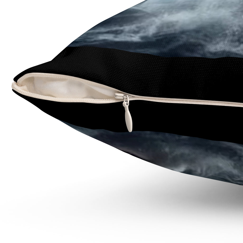 Flaming Shrimp Dunking on Shark Meme Square Pillow - Funny Throw Cushion