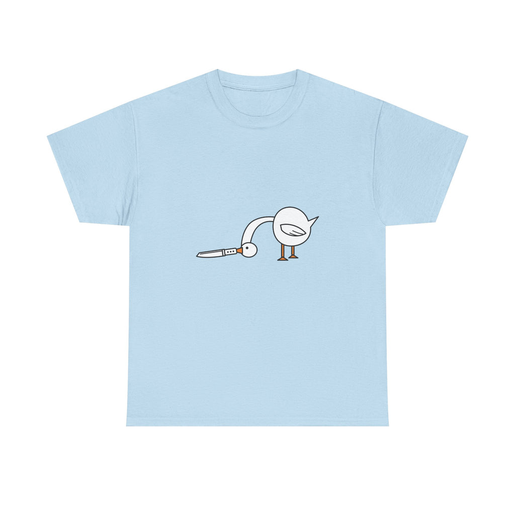 Goose With A Knife Tee – Funny Absurd Animal Meme T-Shirt