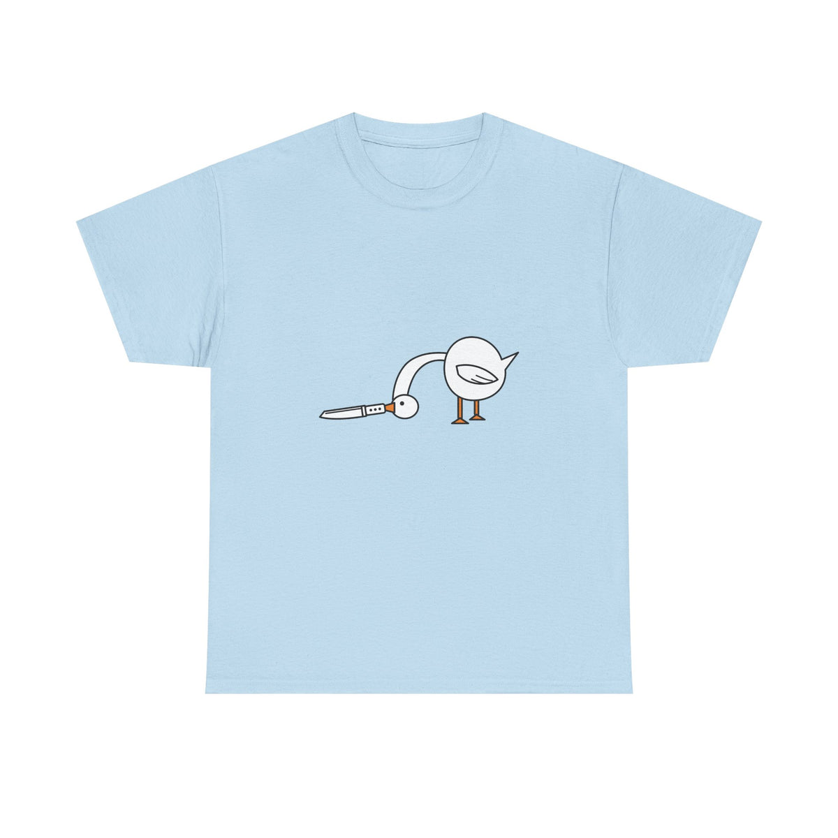 Goose With A Knife Tee – Funny Absurd Animal Meme T-Shirt