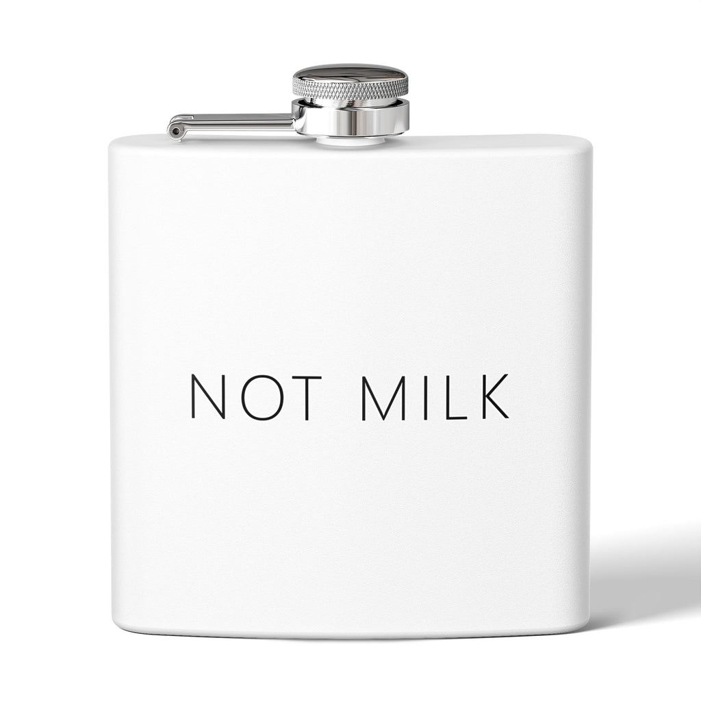 Not Milk Flask – Funny Deadpan Gag Gift Flask