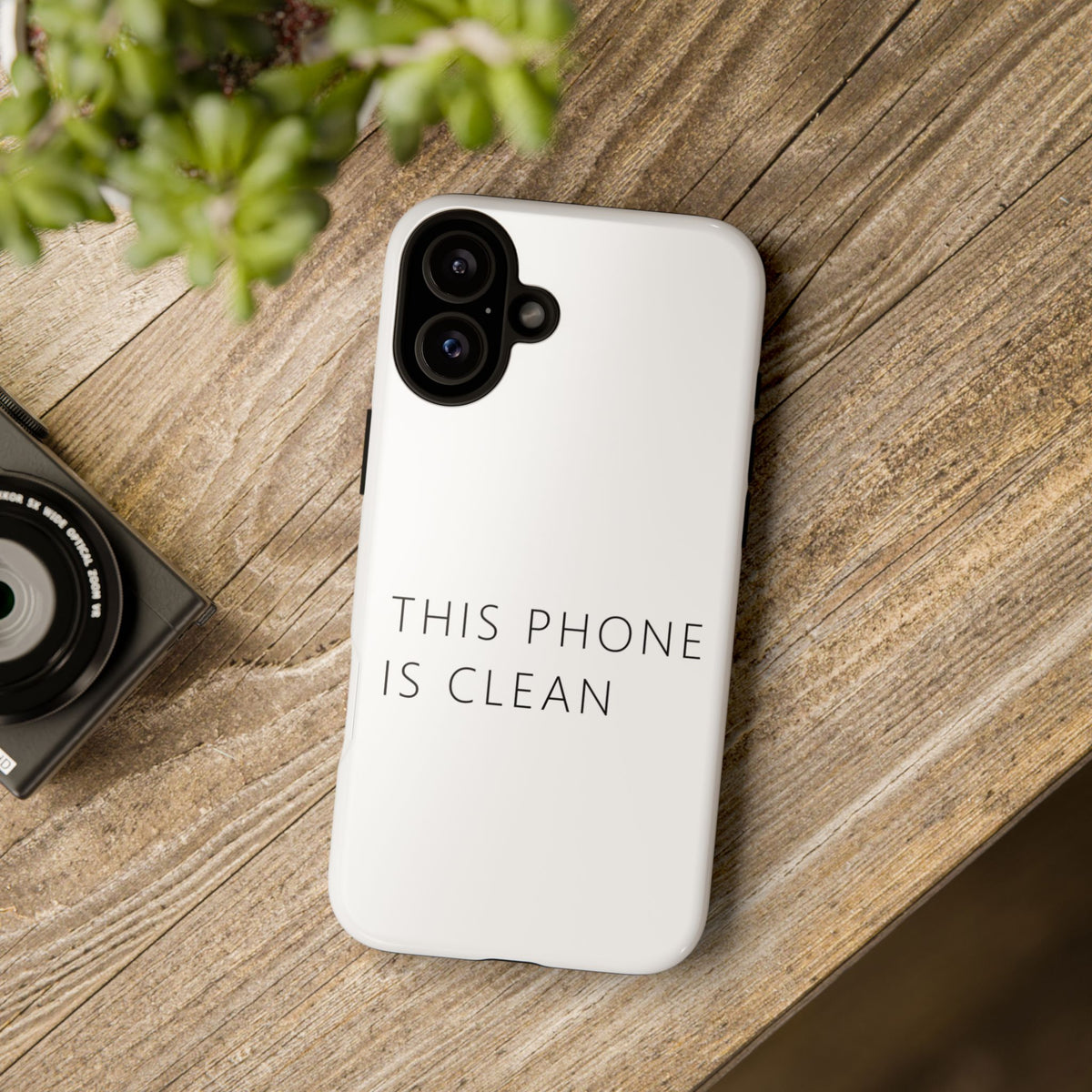 This Phone Is Clean Phone Case – Funny Deadpan Gag Gift Phone Case
