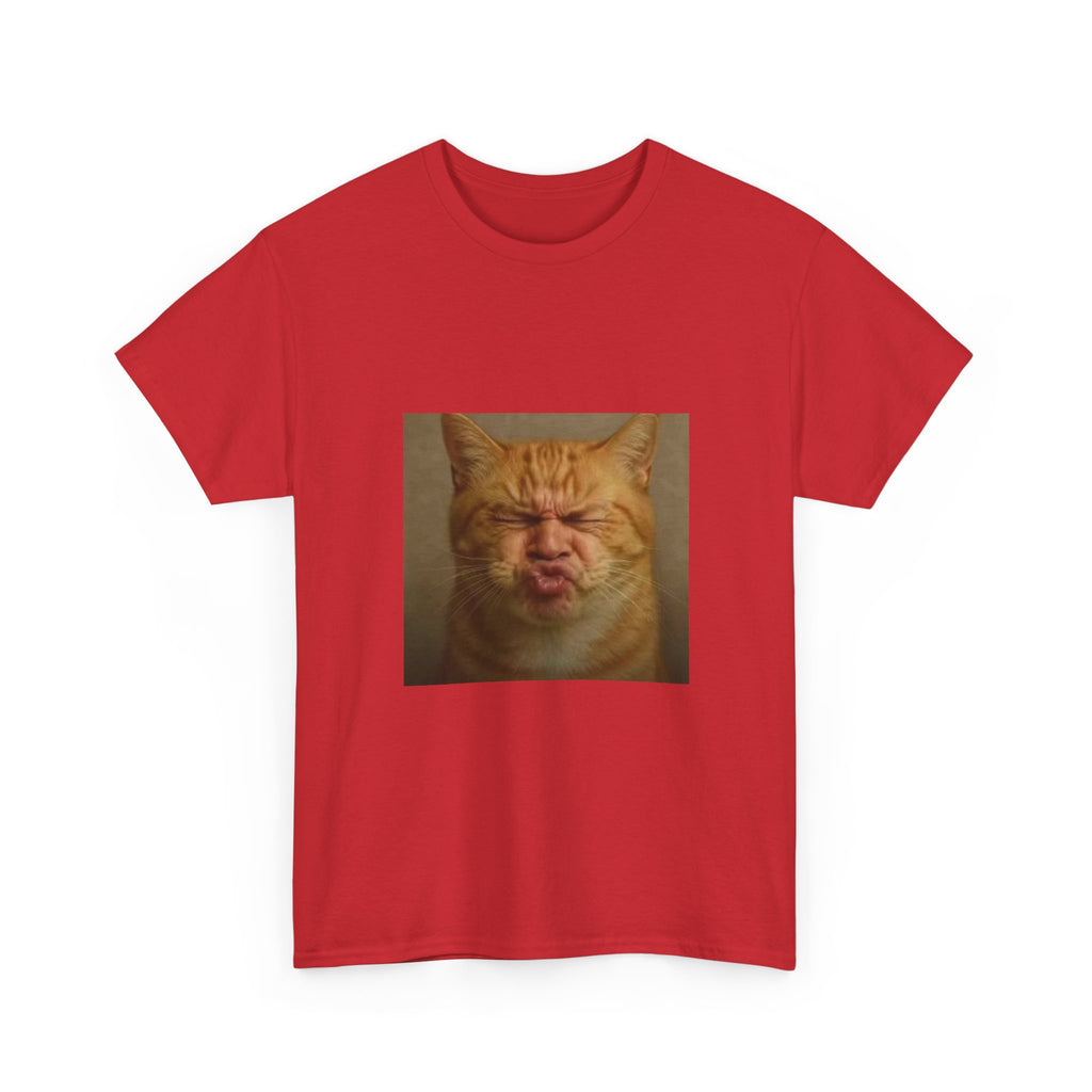 Pursed Lips Cat T-Shirt - Funny Cat Meme Tee