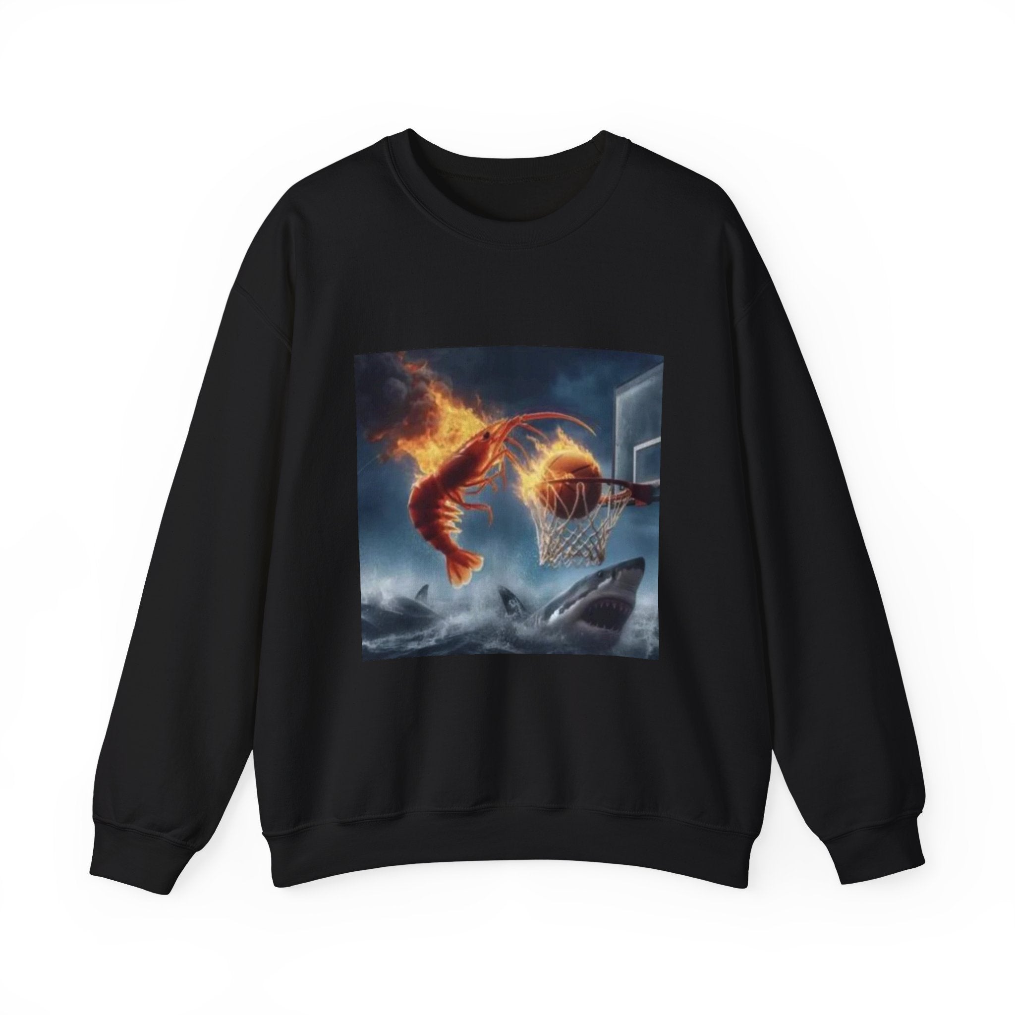 Shrimp Dunking On Shark Sweatshirt– Funny Meme Sweatshirt