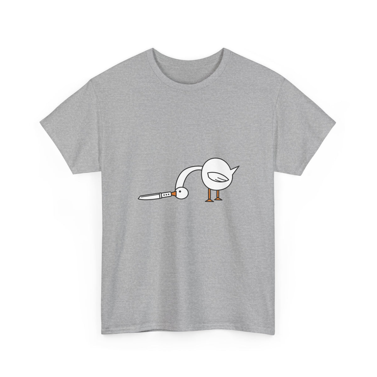 Goose With A Knife Tee – Funny Absurd Animal Meme T-Shirt