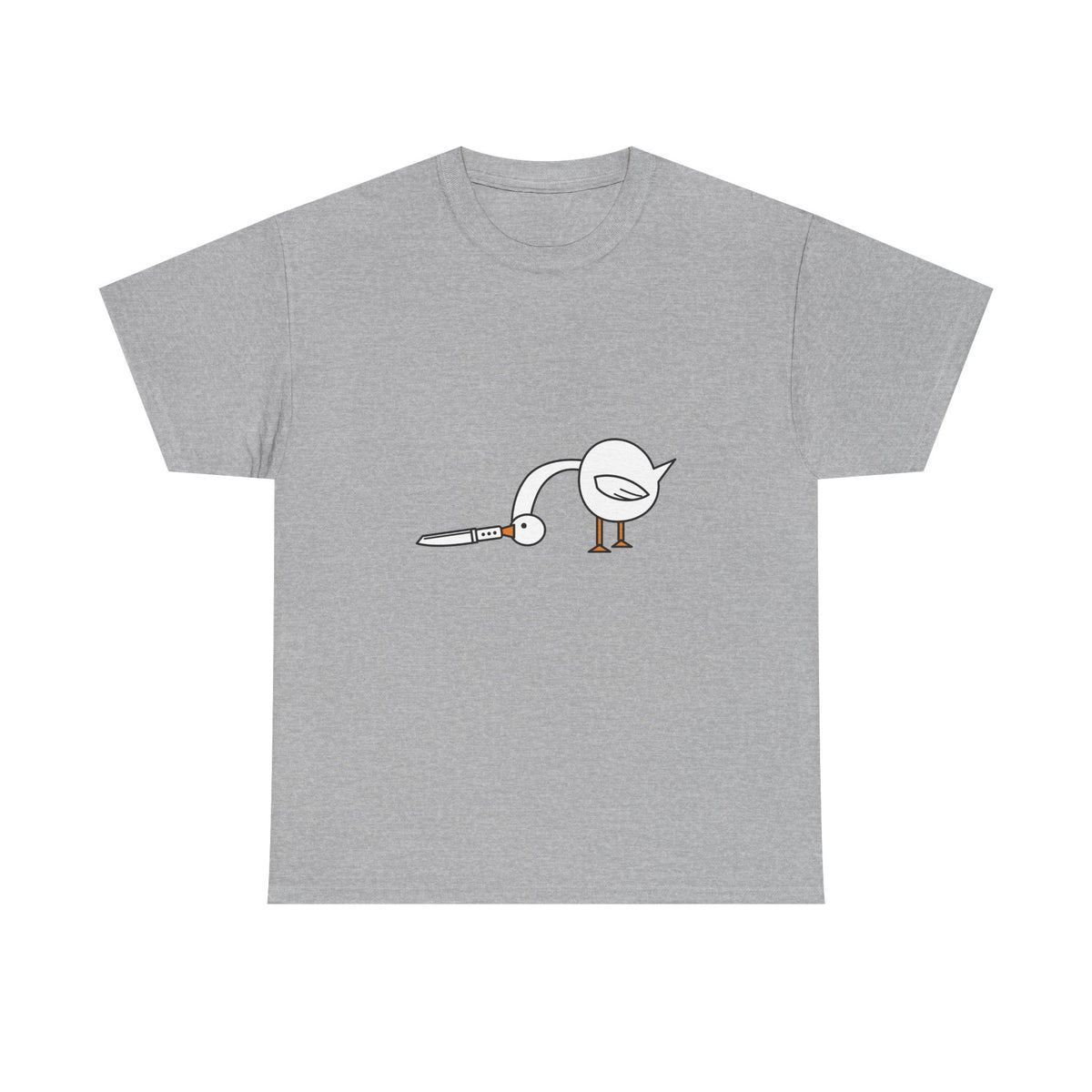 Goose With A Knife Tee – Funny Absurd Animal Meme T-Shirt