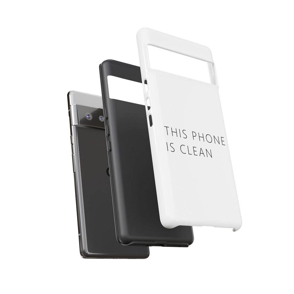 This Phone Is Clean Phone Case – Funny Deadpan Gag Gift Phone Case