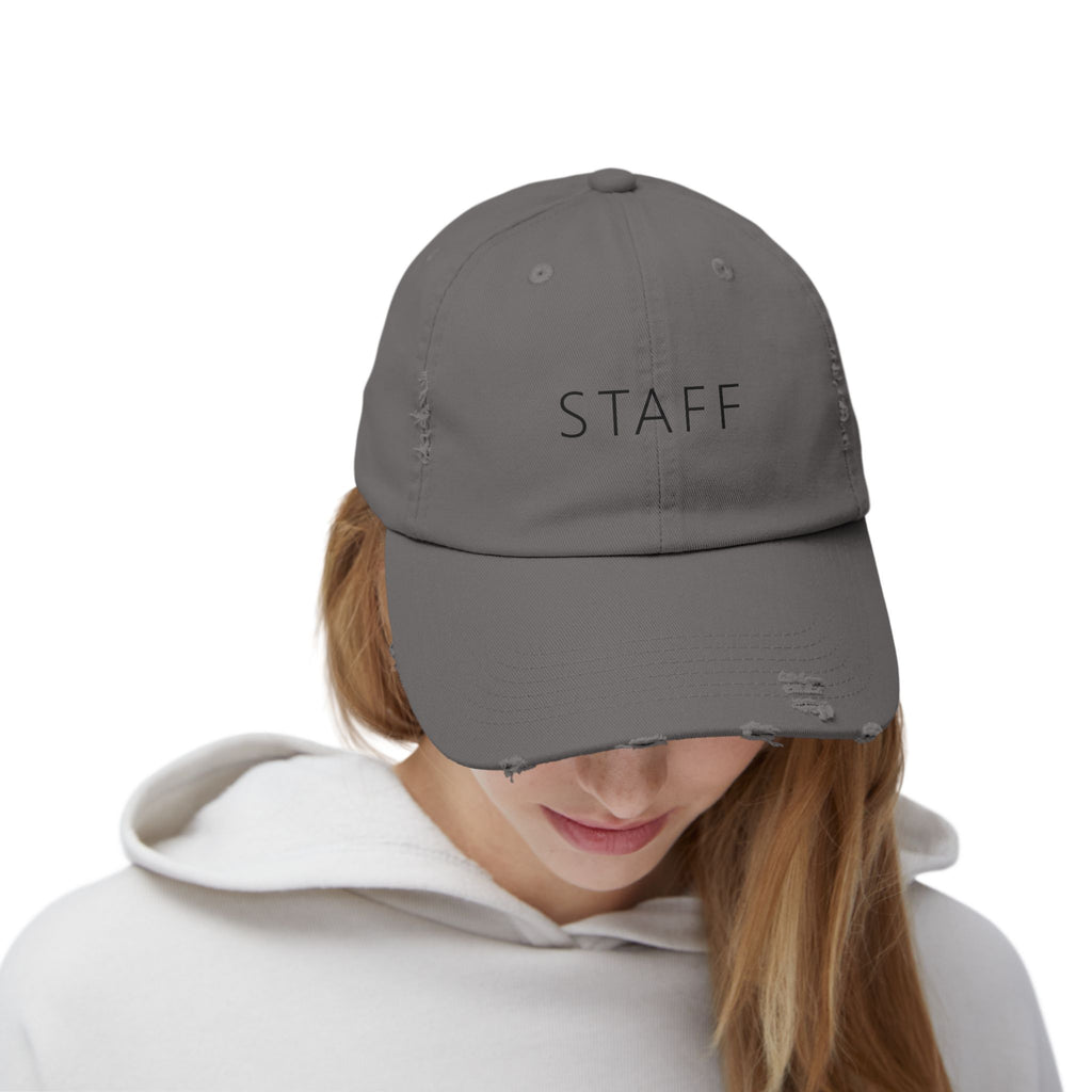 Staff Hat – Funny Deadpan Gag Gift Distressed Dad Hat