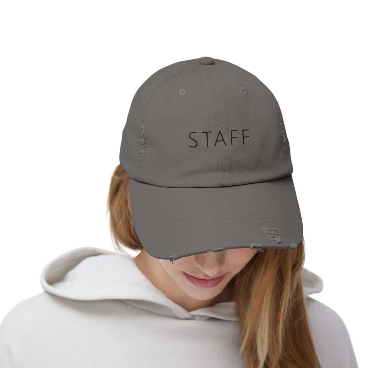 Staff Hat – Funny Deadpan Gag Gift Distressed Dad Hat