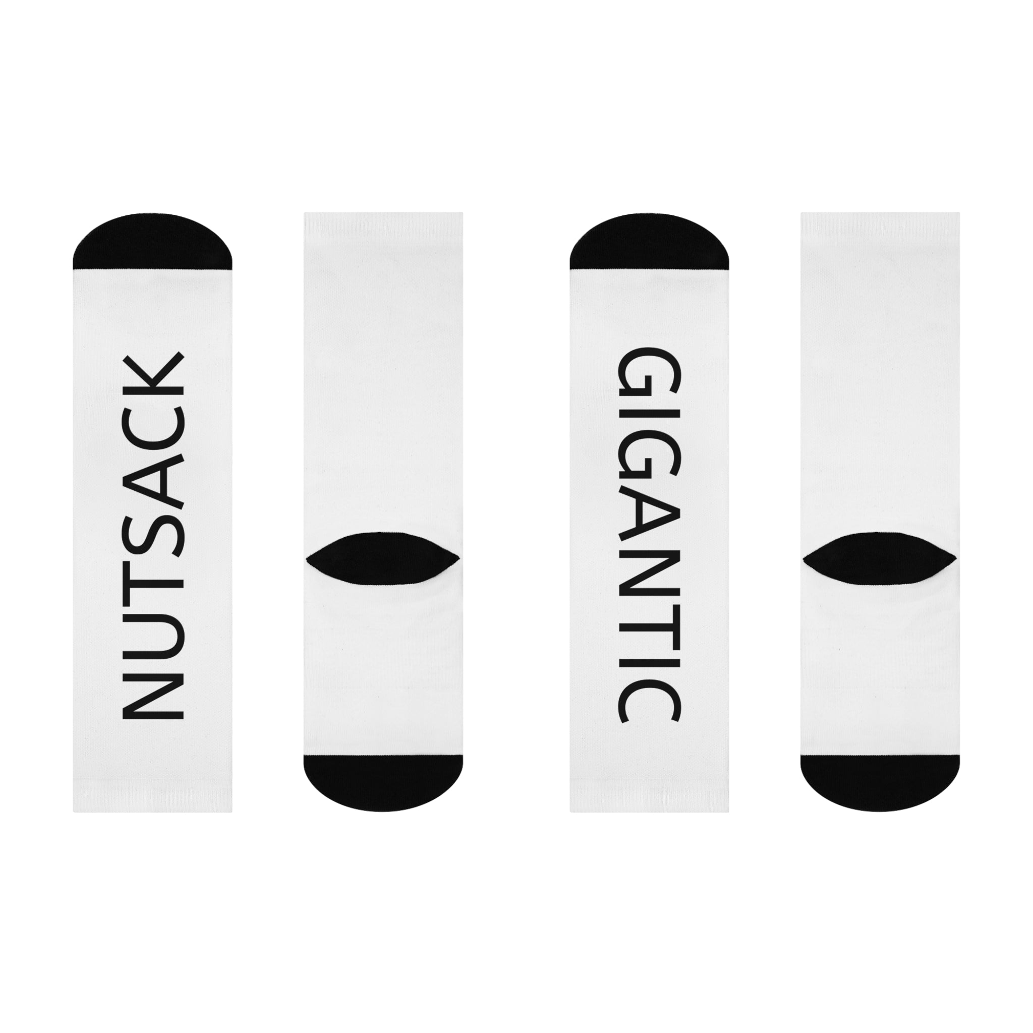 Gigantic Nutsack Novelty Crew Socks - Funny Cushioned Premium Knit Socks