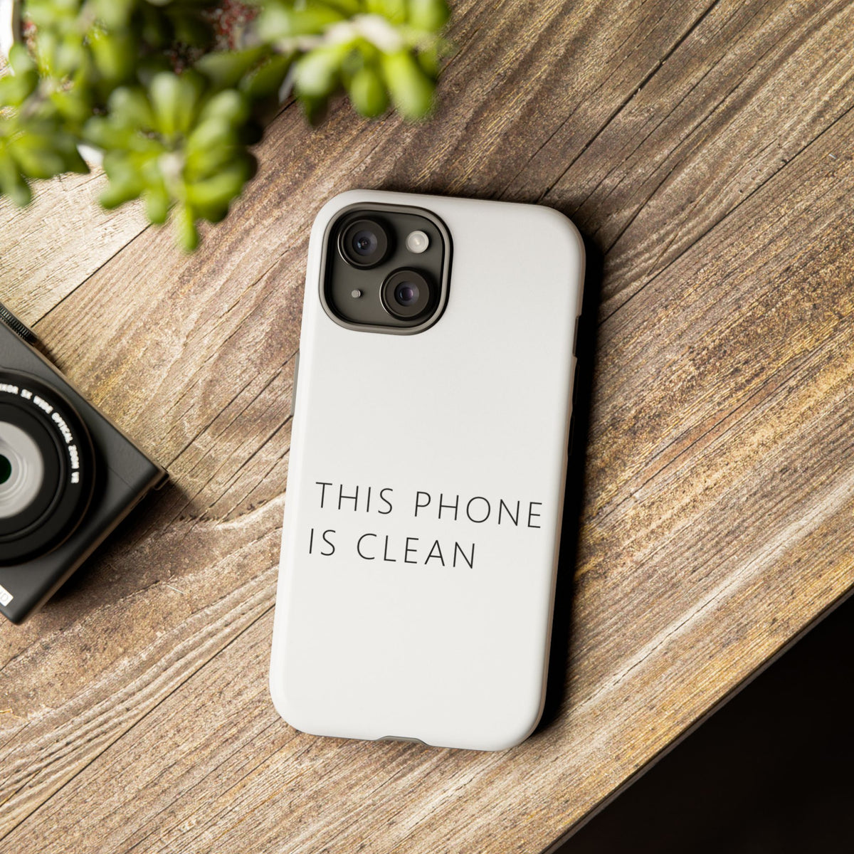 This Phone Is Clean Phone Case – Funny Deadpan Gag Gift Phone Case