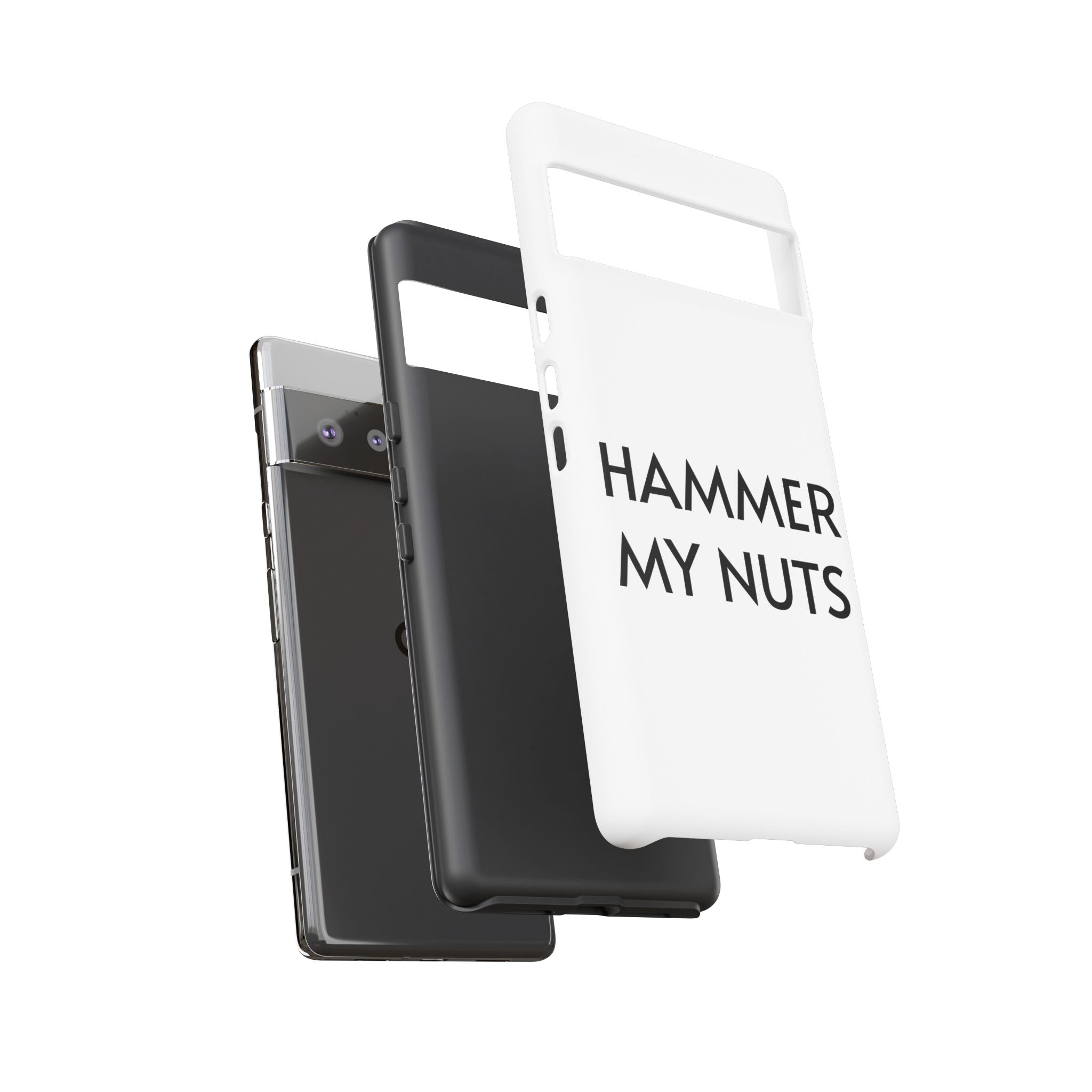 Hammer My Nuts Shock-Proof Phone Case – Funny Meme Protective Cover