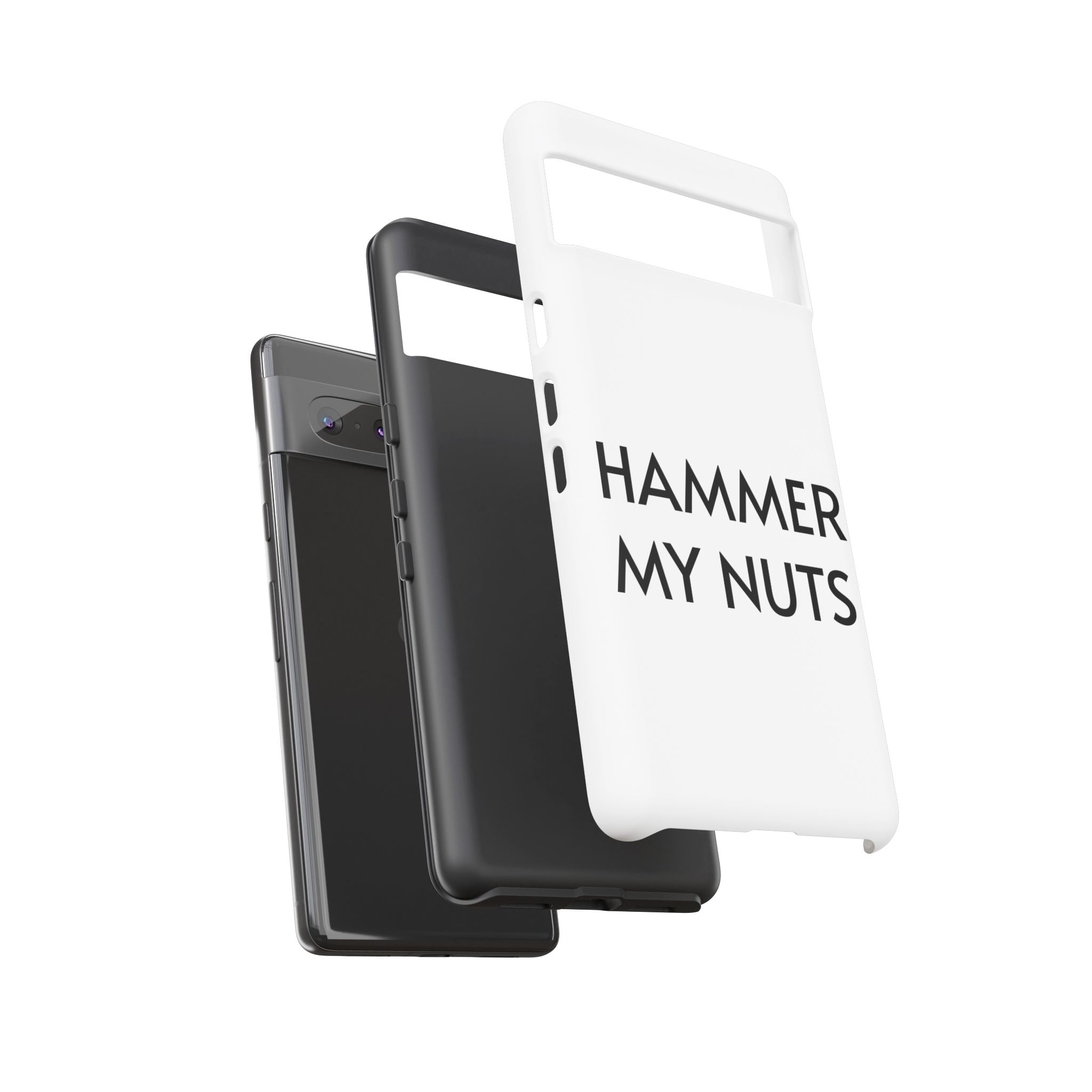 Hammer My Nuts Shock-Proof Phone Case – Funny Meme Protective Cover