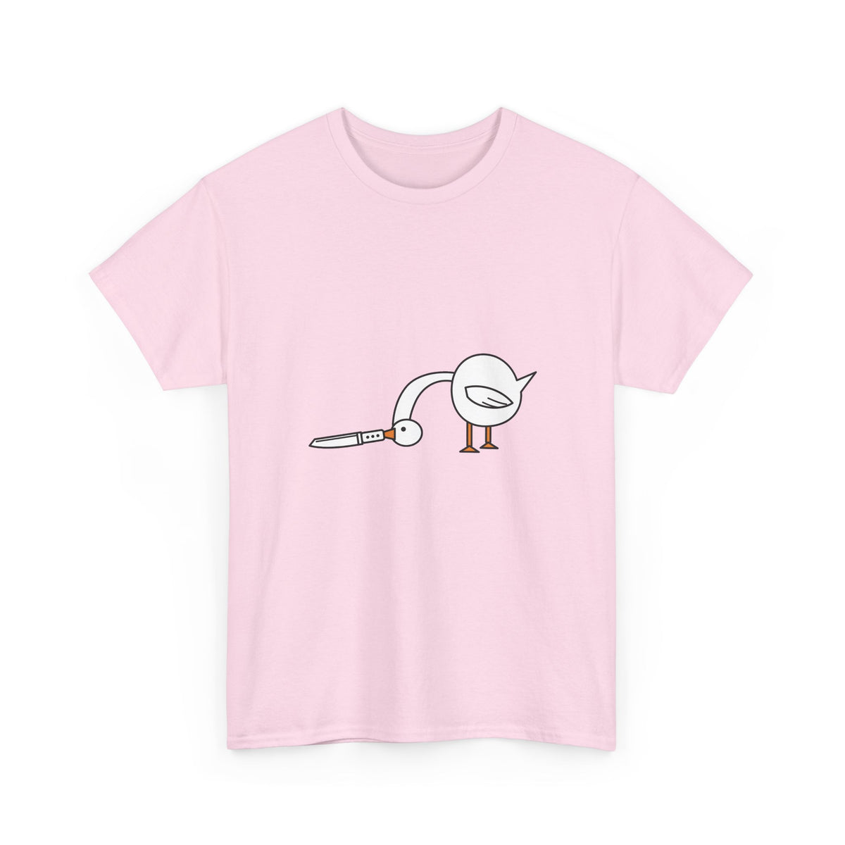 Goose With A Knife Tee – Funny Absurd Animal Meme T-Shirt