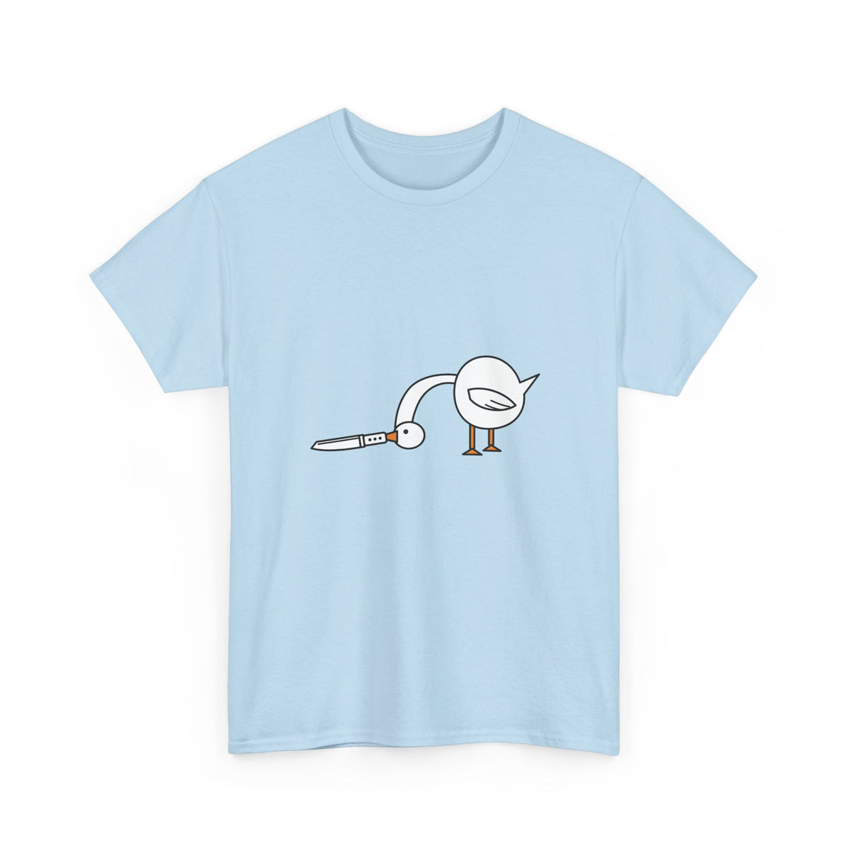 Goose With A Knife Tee – Funny Absurd Animal Meme T-Shirt