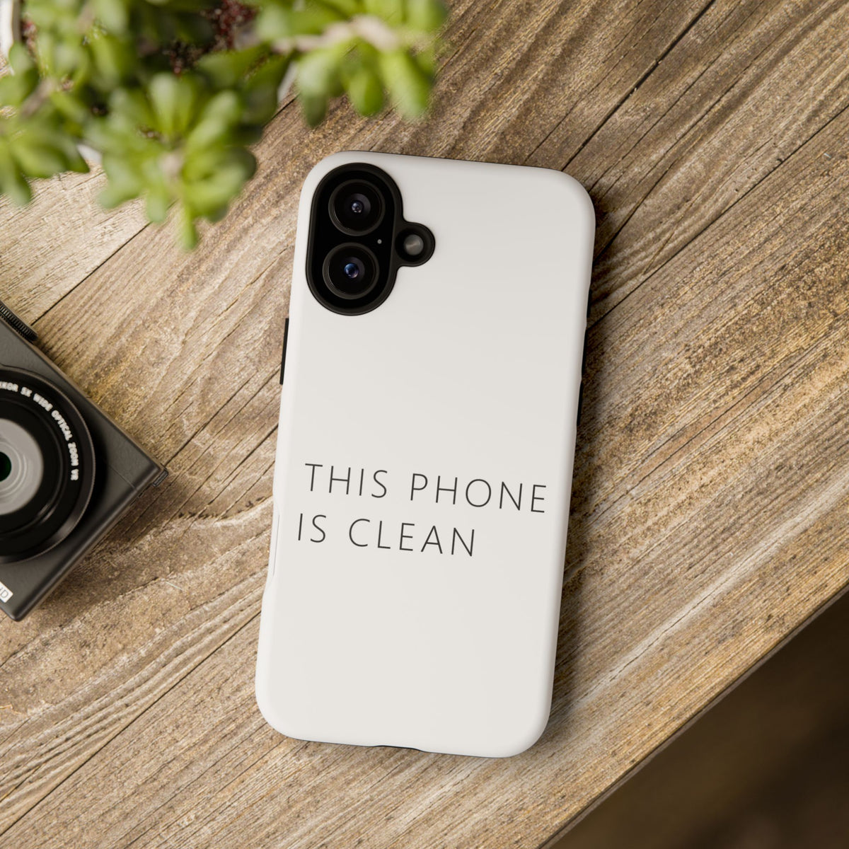 This Phone Is Clean Phone Case – Funny Deadpan Gag Gift Phone Case