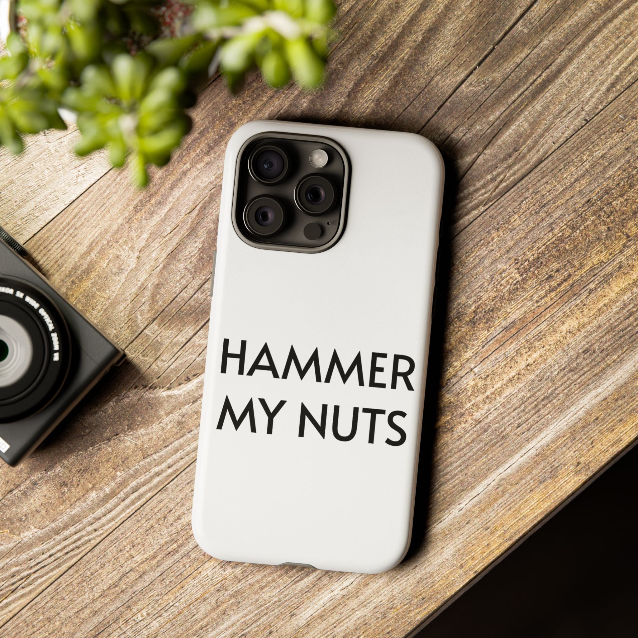 Hammer My Nuts Shock-Proof Phone Case – Funny Meme Protective Cover
