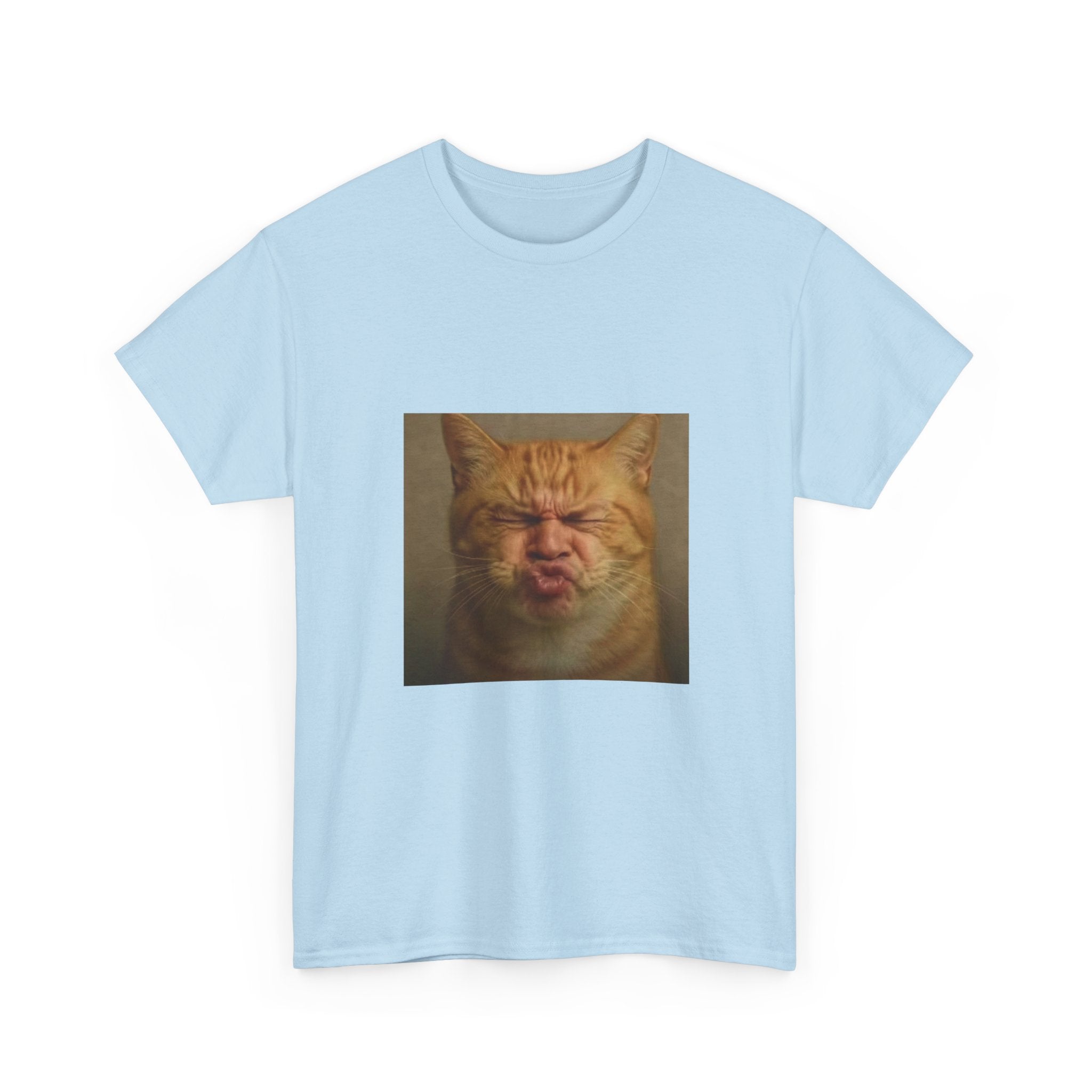 Pursed Lips Cat T-Shirt - Funny Cat Meme Tee