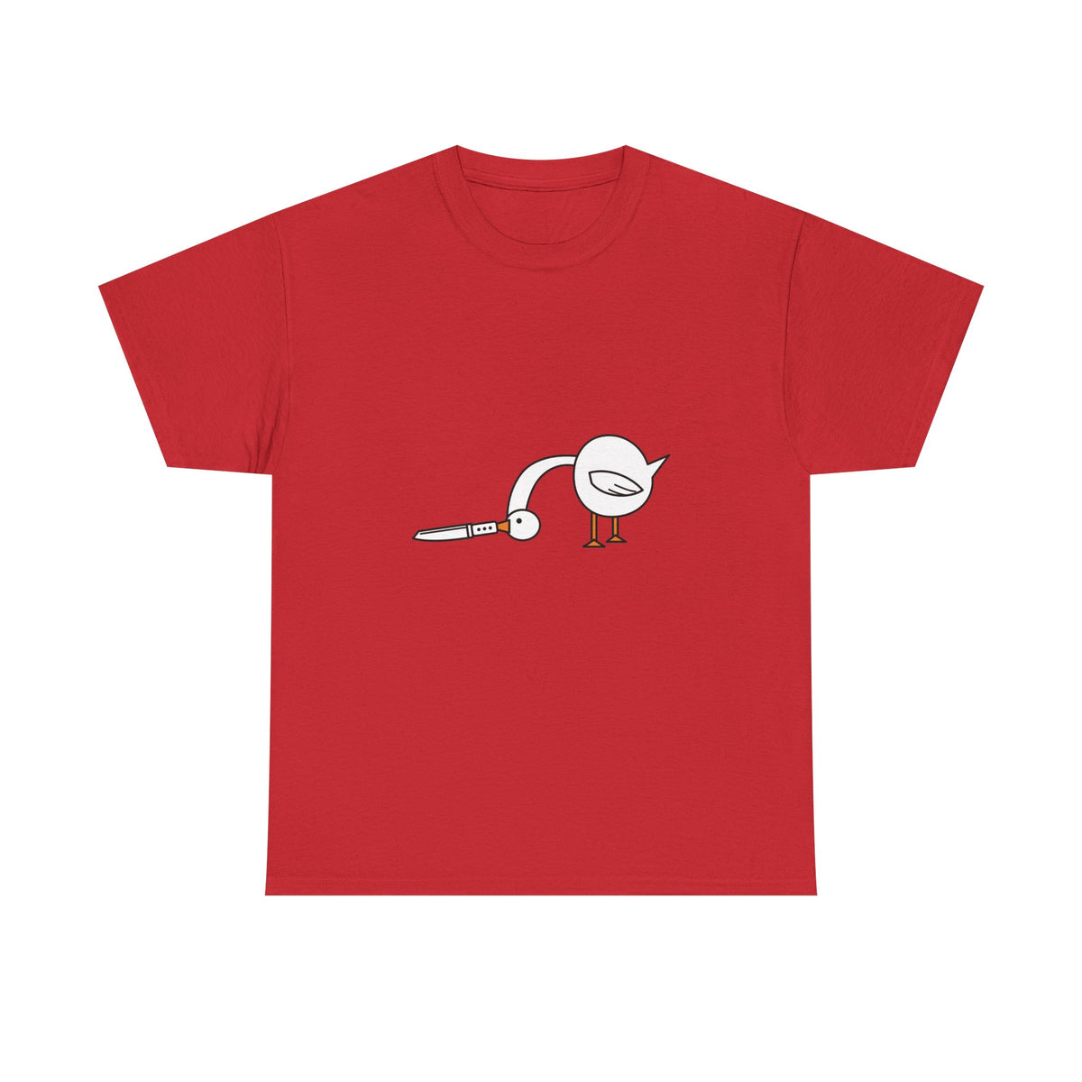 Goose With A Knife Tee – Funny Absurd Animal Meme T-Shirt