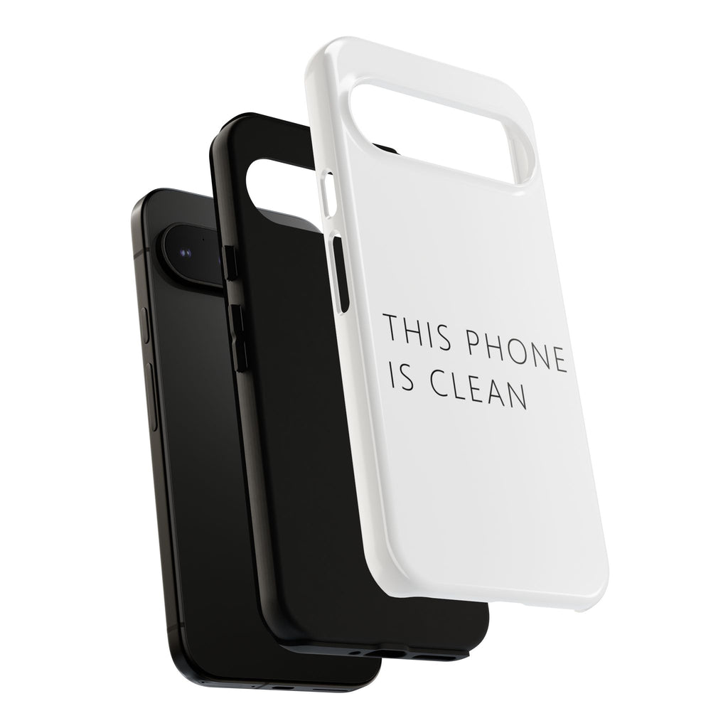 This Phone Is Clean Phone Case – Funny Deadpan Gag Gift Phone Case