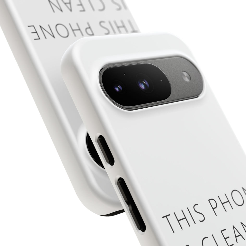 This Phone Is Clean Phone Case – Funny Deadpan Gag Gift Phone Case