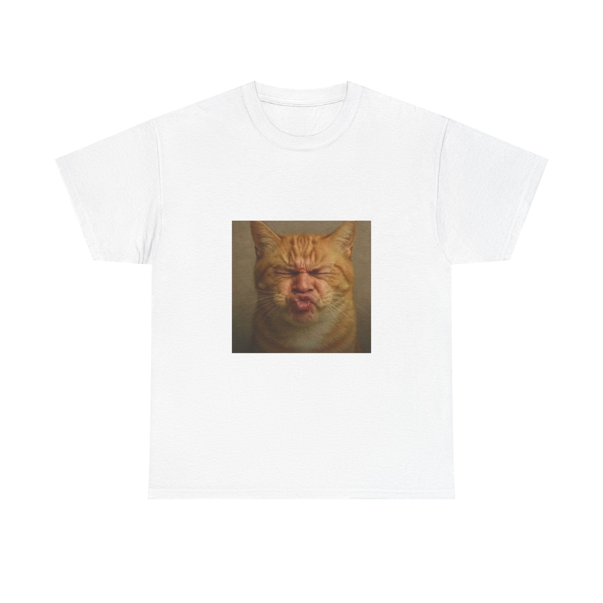 Pursed Lips Cat T-Shirt - Funny Cat Meme Tee