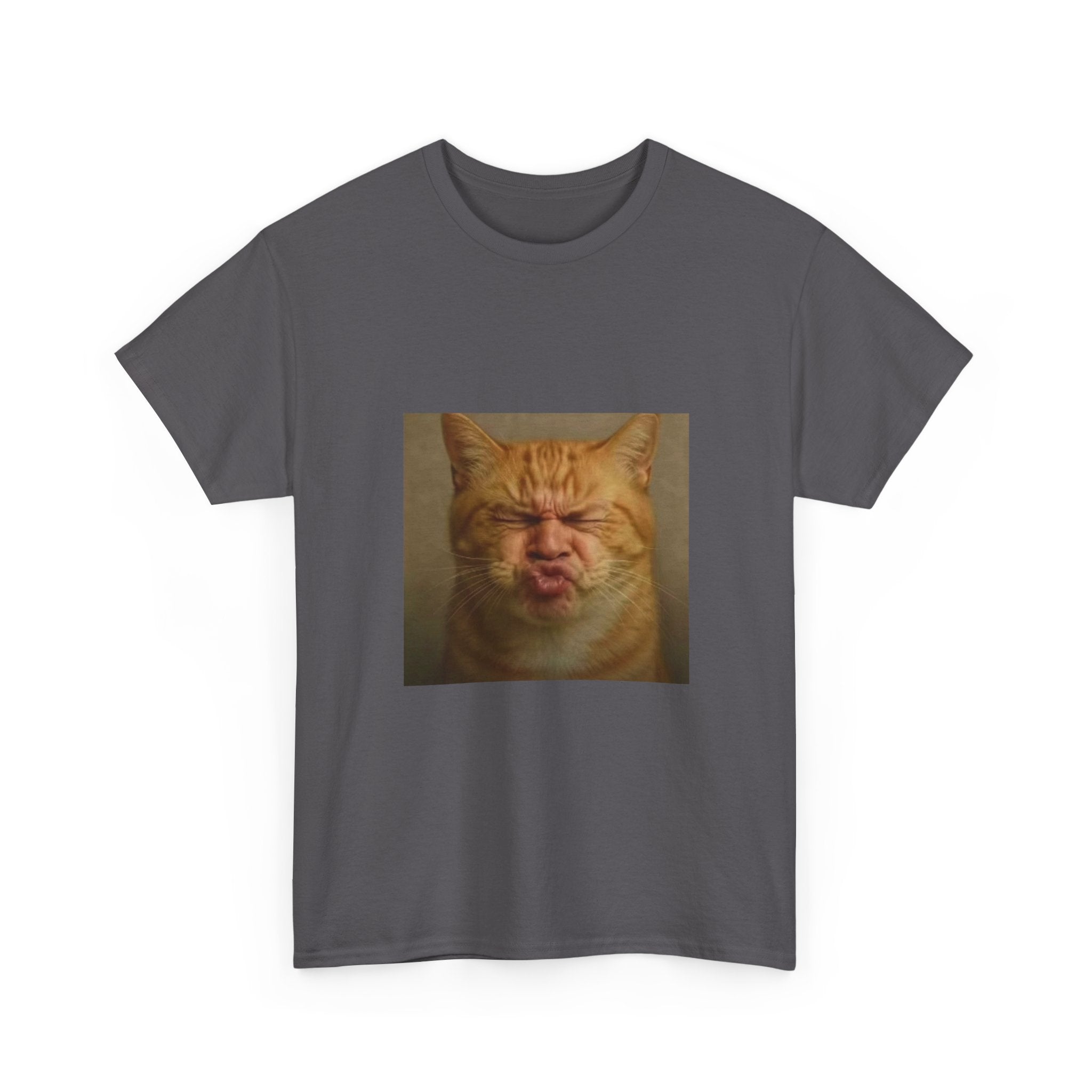 Pursed Lips Cat T-Shirt - Funny Cat Meme Tee