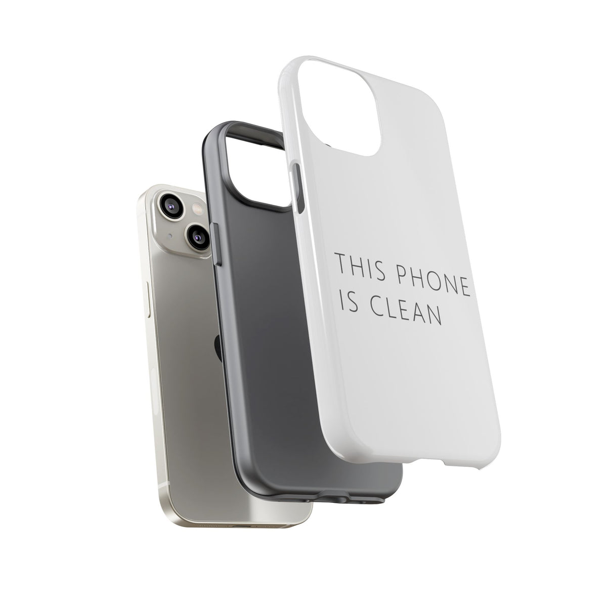 This Phone Is Clean Phone Case – Funny Deadpan Gag Gift Phone Case