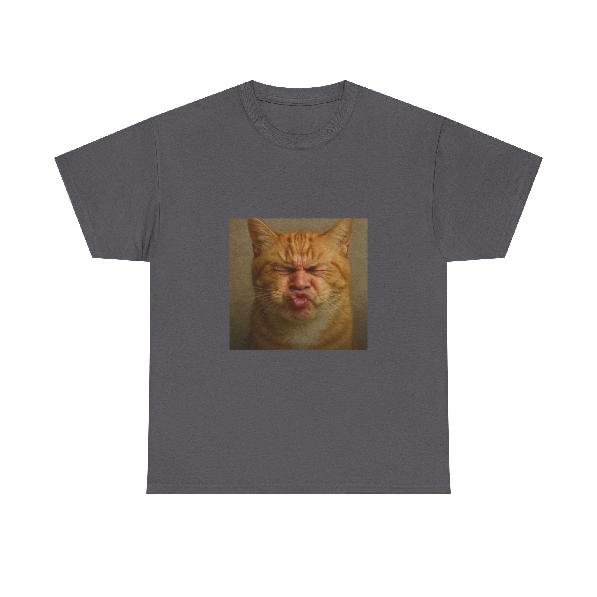 Pursed Lips Cat T-Shirt - Funny Cat Meme Tee