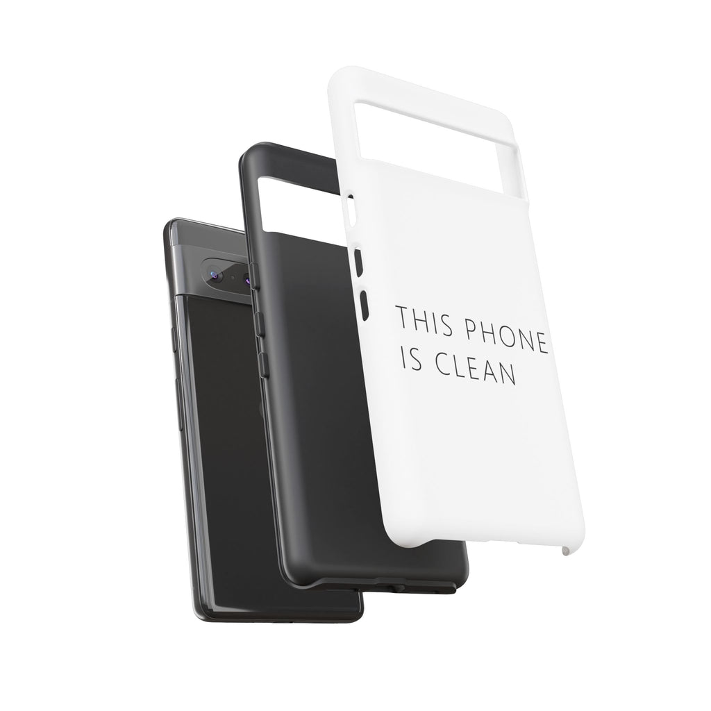 This Phone Is Clean Phone Case – Funny Deadpan Gag Gift Phone Case