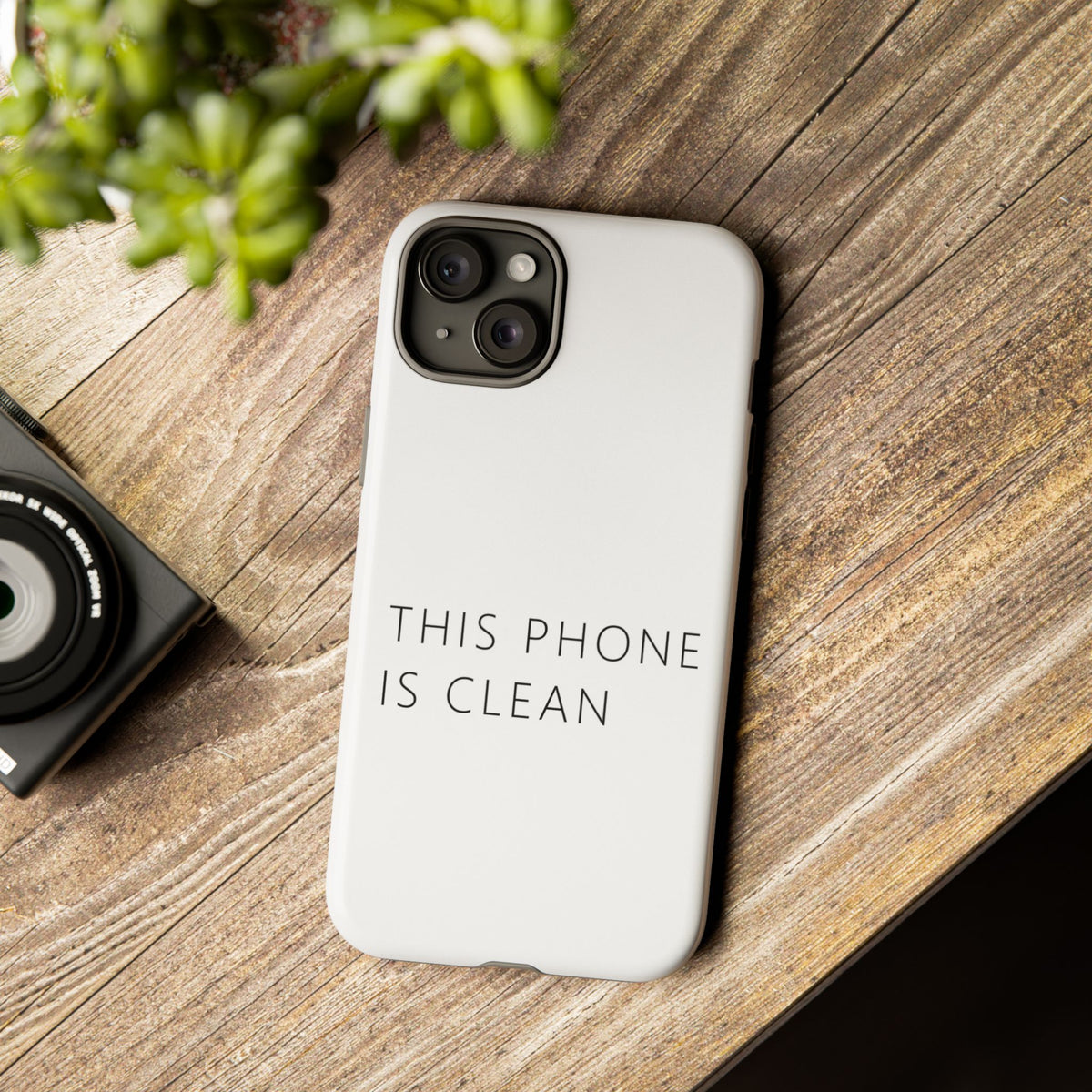 This Phone Is Clean Phone Case – Funny Deadpan Gag Gift Phone Case