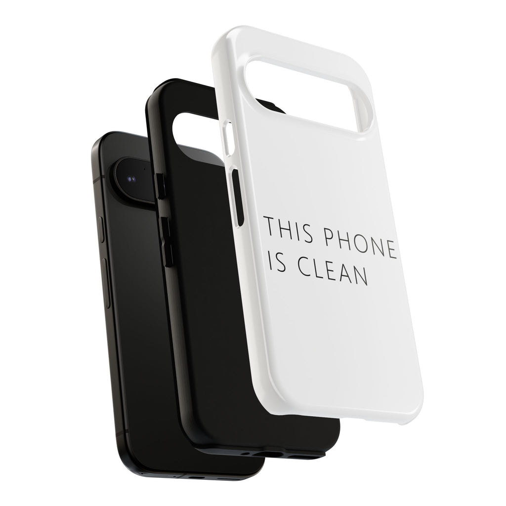 This Phone Is Clean Phone Case – Funny Deadpan Gag Gift Phone Case