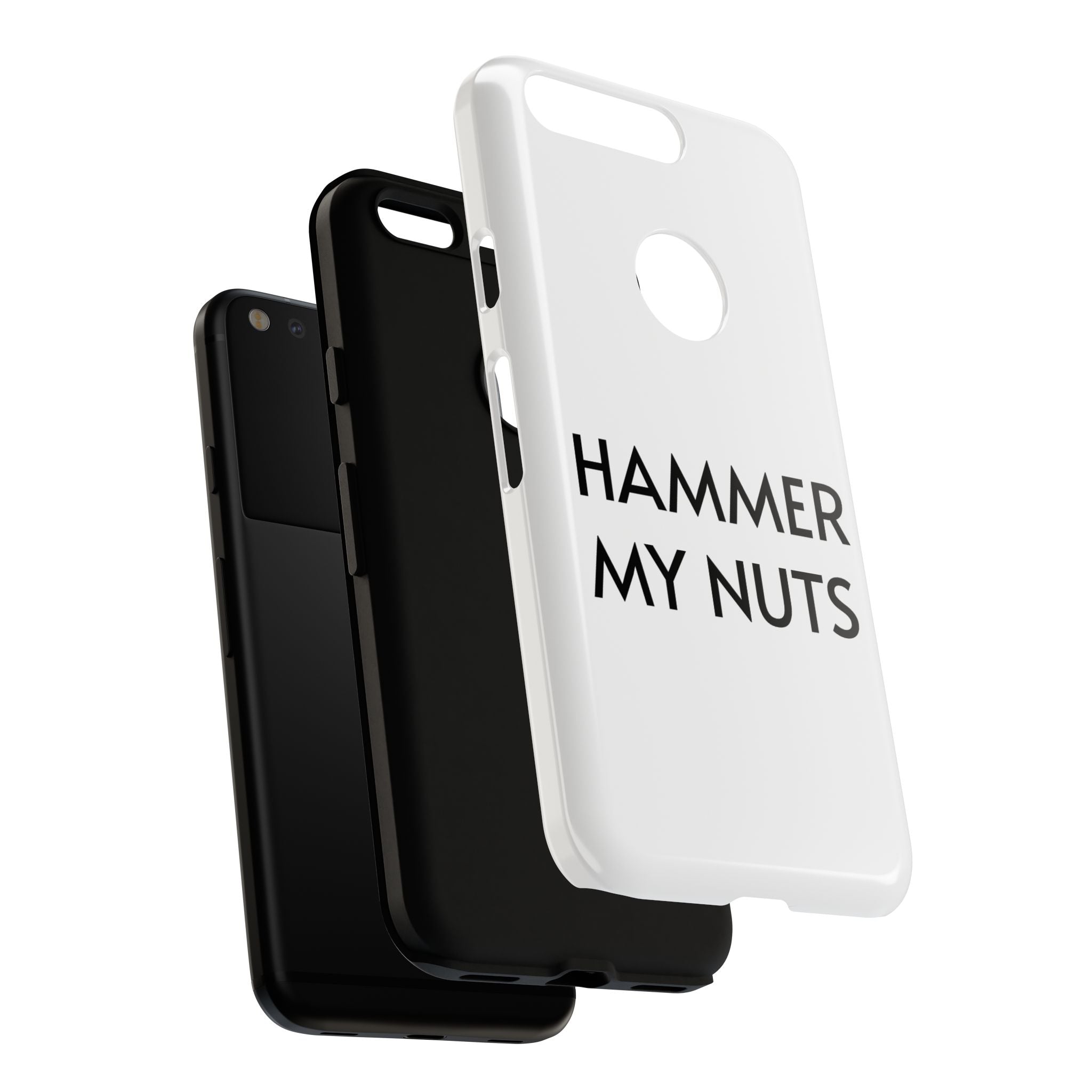 Hammer My Nuts Shock-Proof Phone Case – Funny Meme Protective Cover