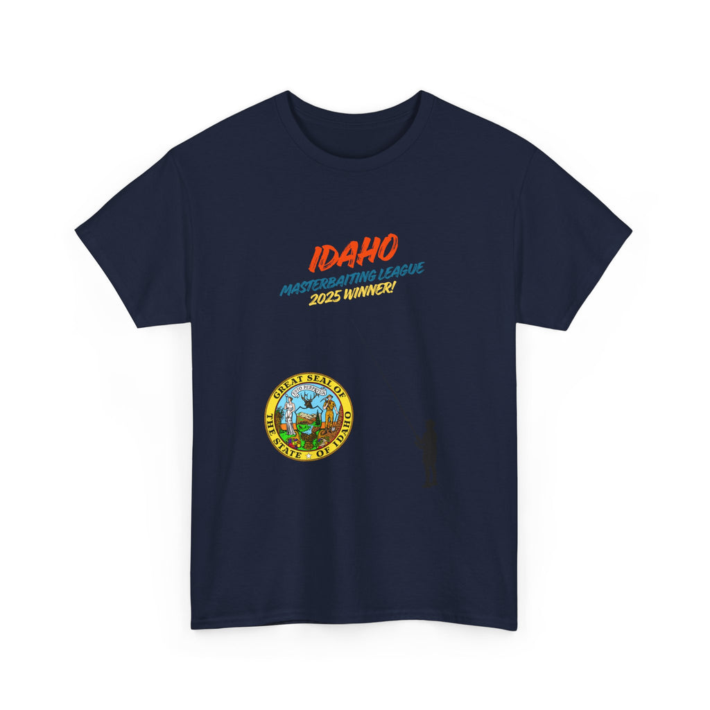 Idaho Masterbaiting League T-Shirt - Funny Fishing Graphic Tee