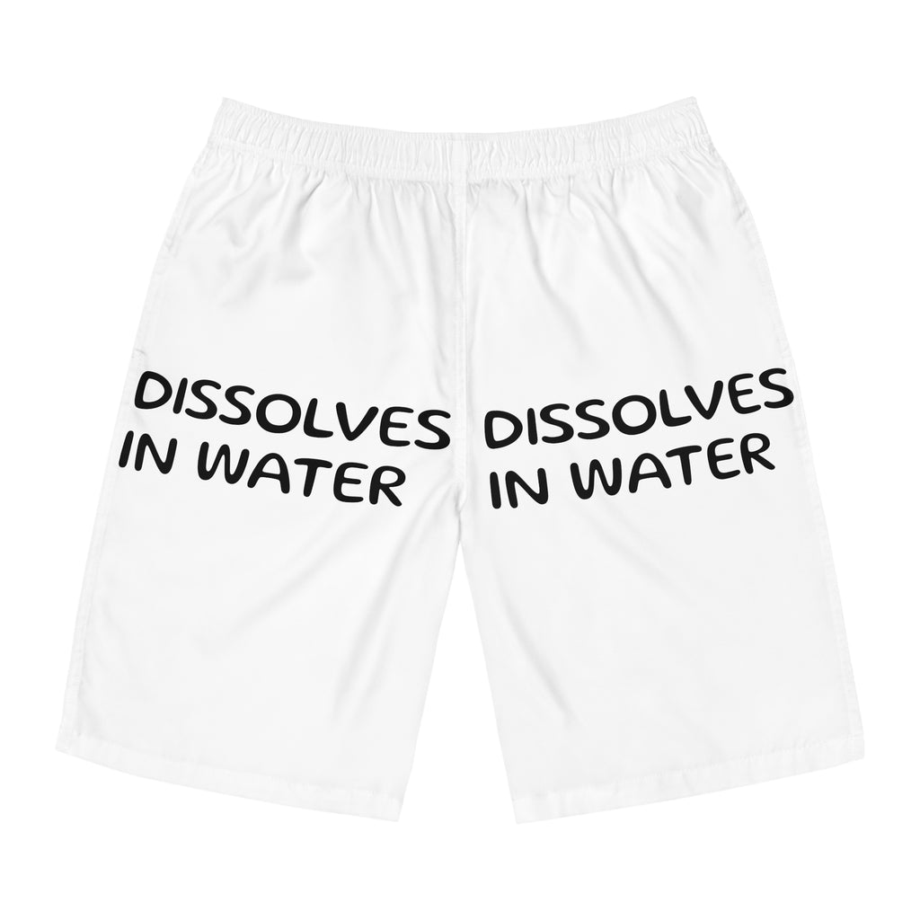 Men's Funny "Don't Eat These Swim Pants" Board Shorts - Dissolves in Water Humor Swim Trunks