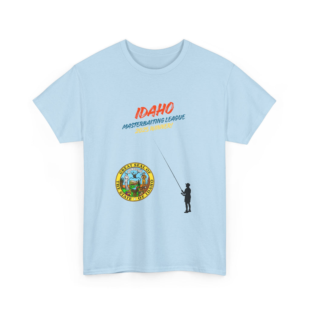 Idaho Masterbaiting League T-Shirt - Funny Fishing Graphic Tee