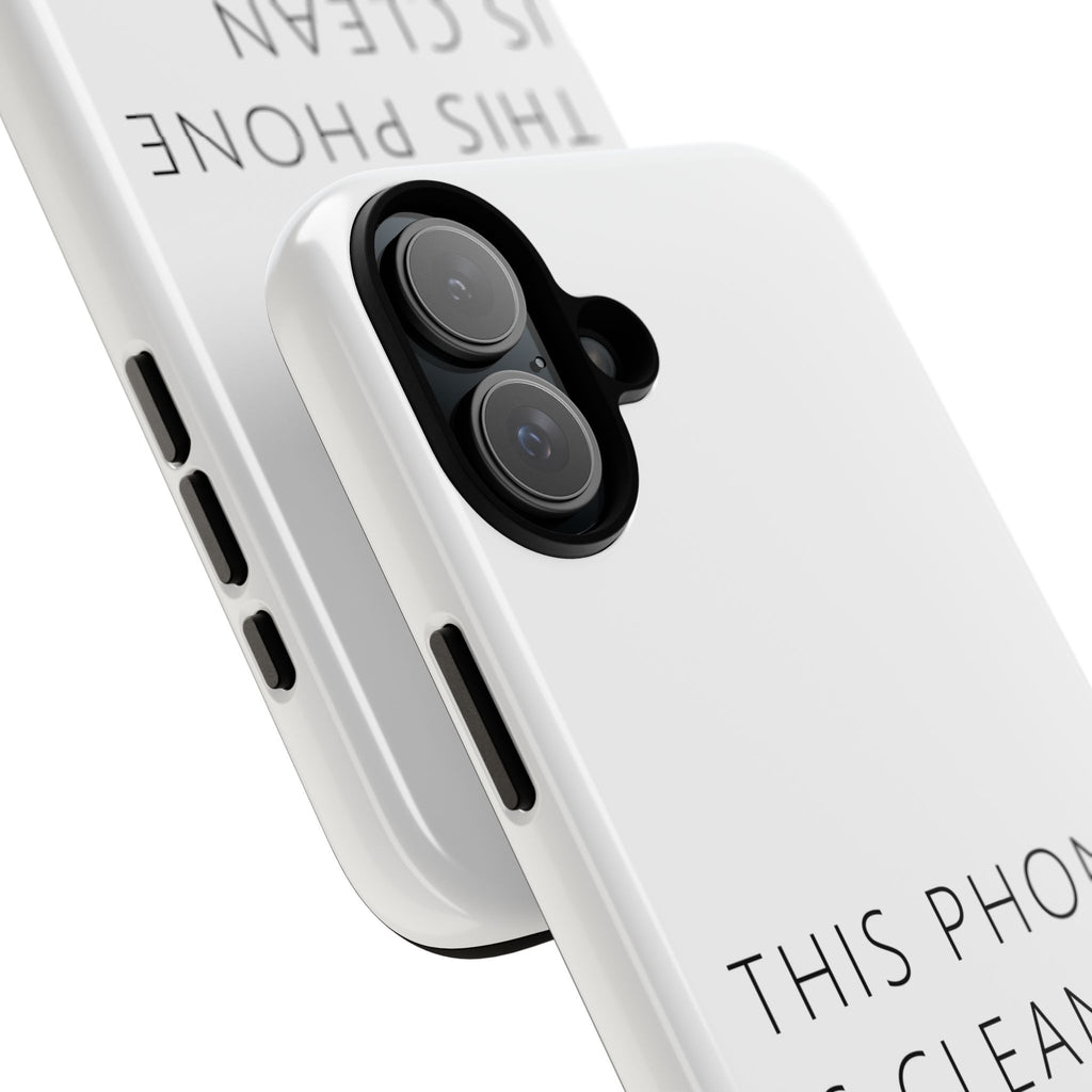 This Phone Is Clean Phone Case – Funny Deadpan Gag Gift Phone Case